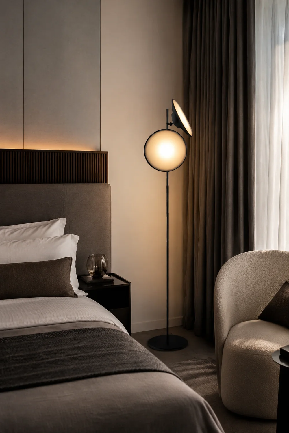 Salgado Trompete Stehlampe, Metall, 2-flammig, 165CM Lang - Lumpaz