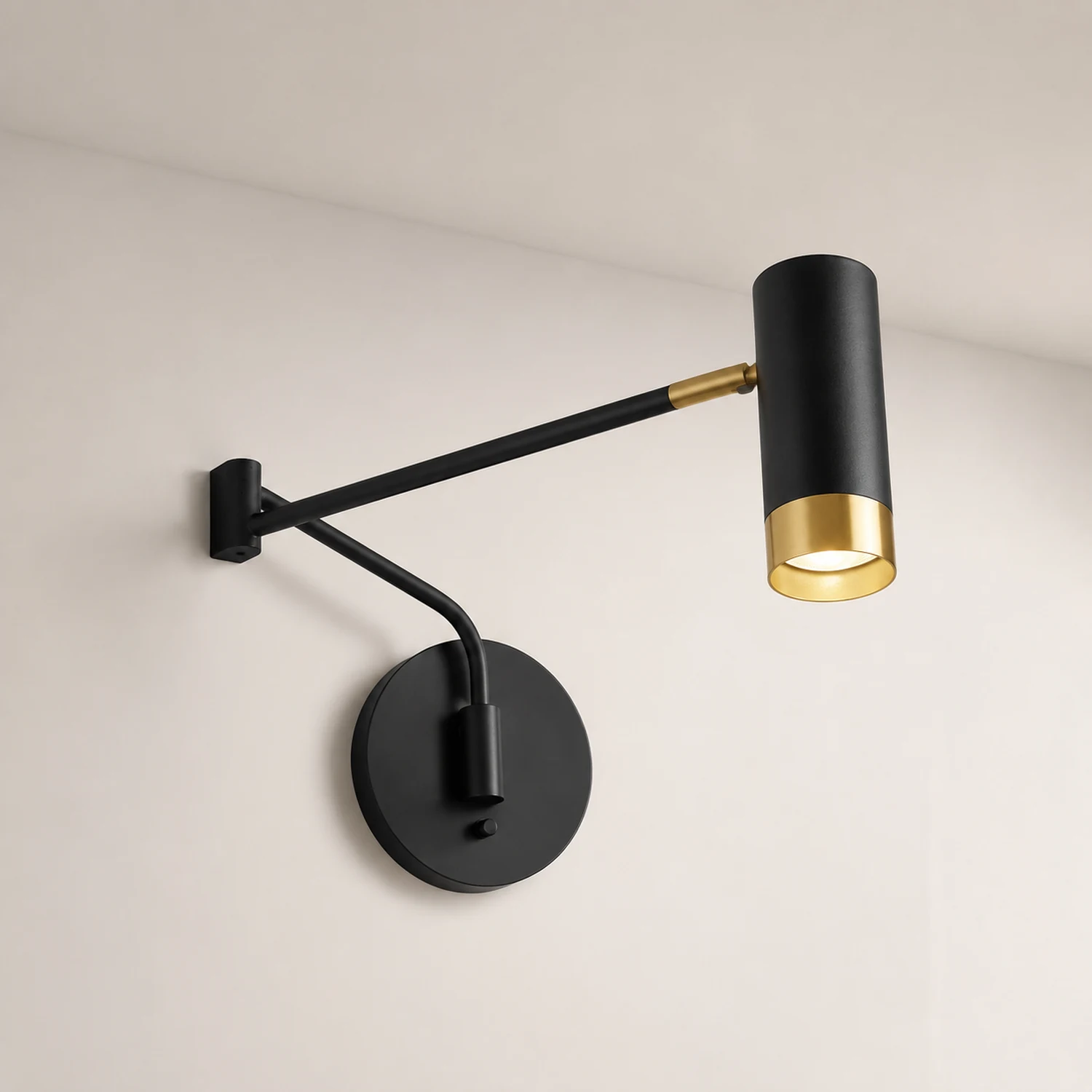 Cooley Wandleuchte mit verstellbarem Arm, Metall, 2 Farben - Lumpaz