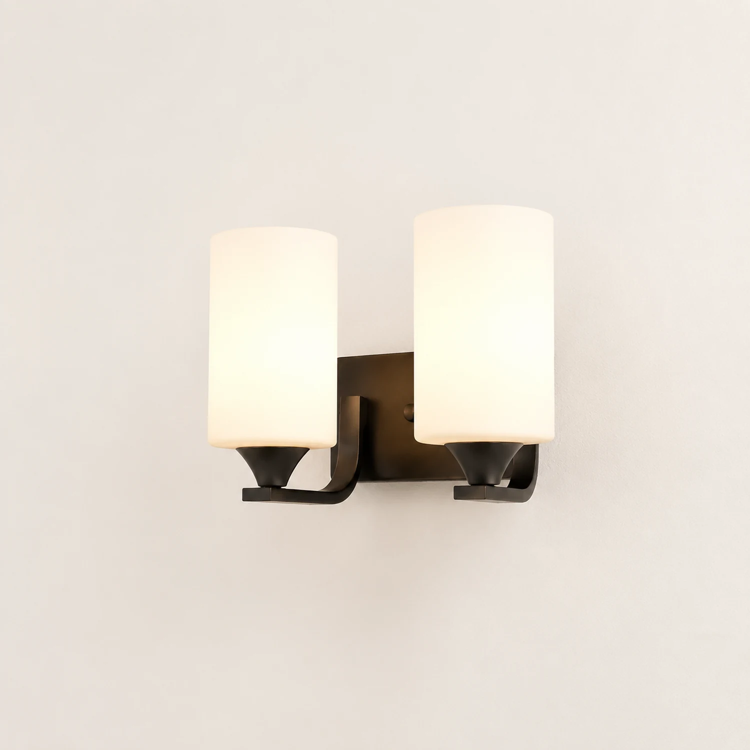 Eryn Spiegelfront Waschtisch-Wandleuchte, Metall, 1/2-flammig, 2 Farben - Lumpaz