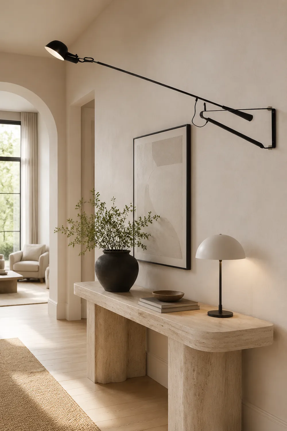Brady Lange Schwenkarm-Wandleuchte, 2 Farben 130CM Lang - Lumpaz
