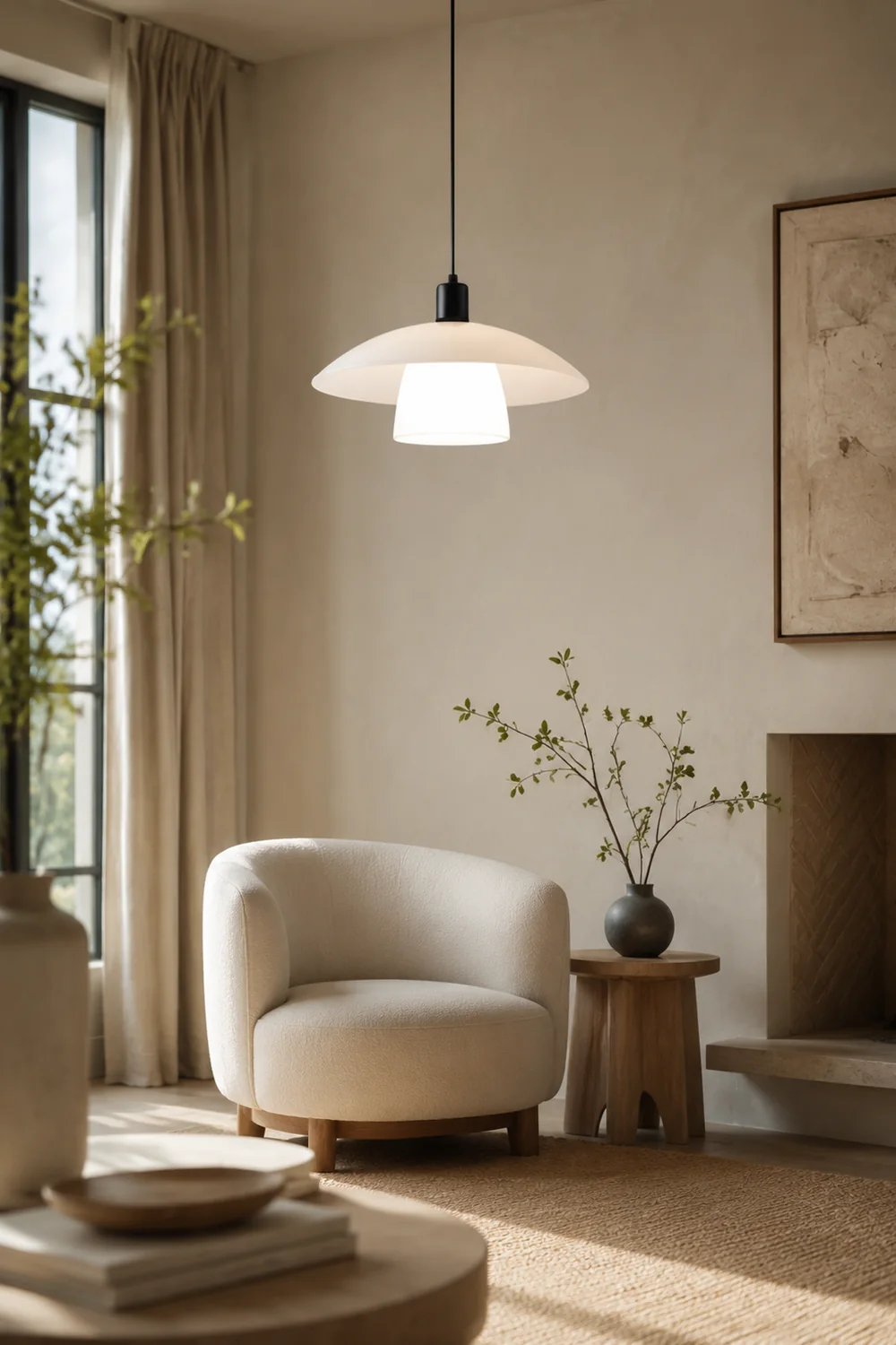 Carins Pendelleuchte Weiß, ∅30CM/40CM - Lumpaz