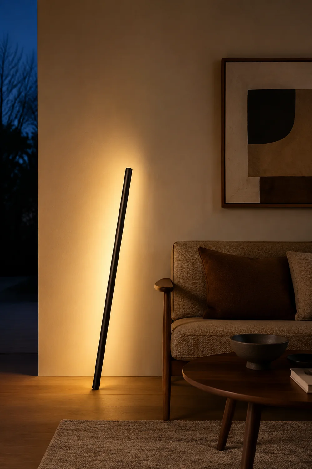 Edge Lineare Stehlampe, Aluminium, 2 Farben, 100/120CM Lang - Lumpaz