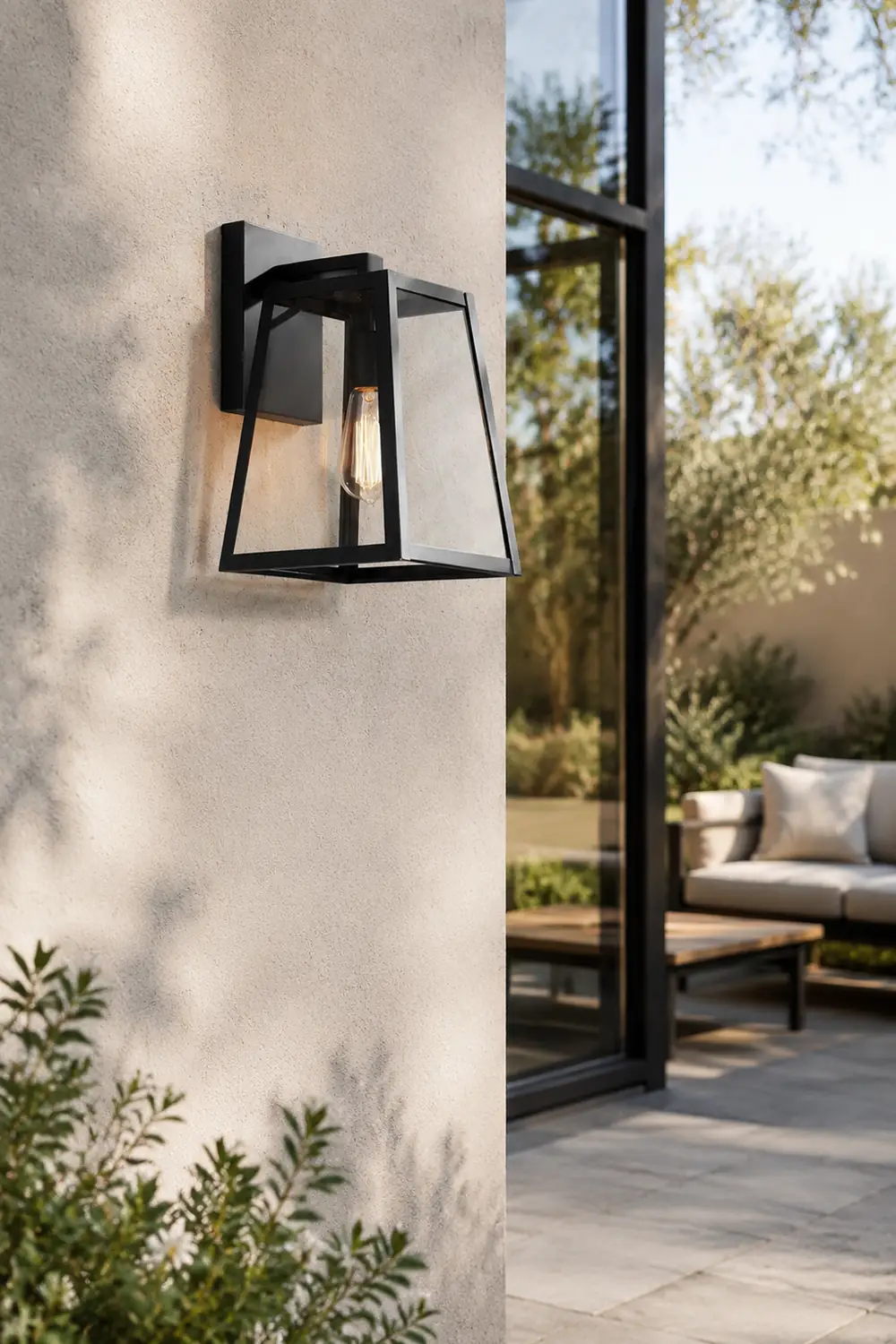 Alessio Schwarz Außenbereich Wandlampe, ∅20CM - Lumpaz