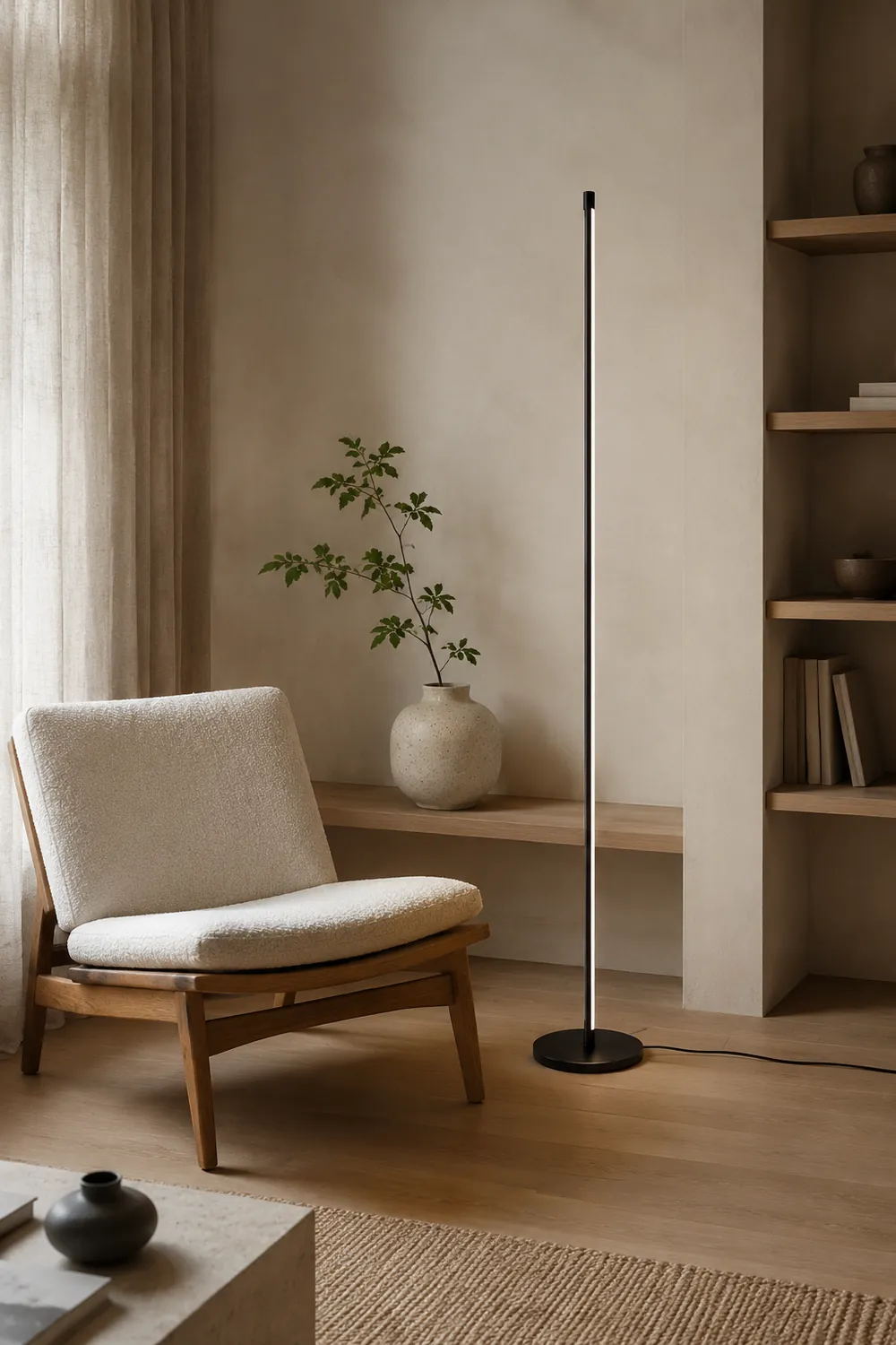 Edge Lineare Stehlampe, 3 Farben, 150CM Lang - Lumpaz