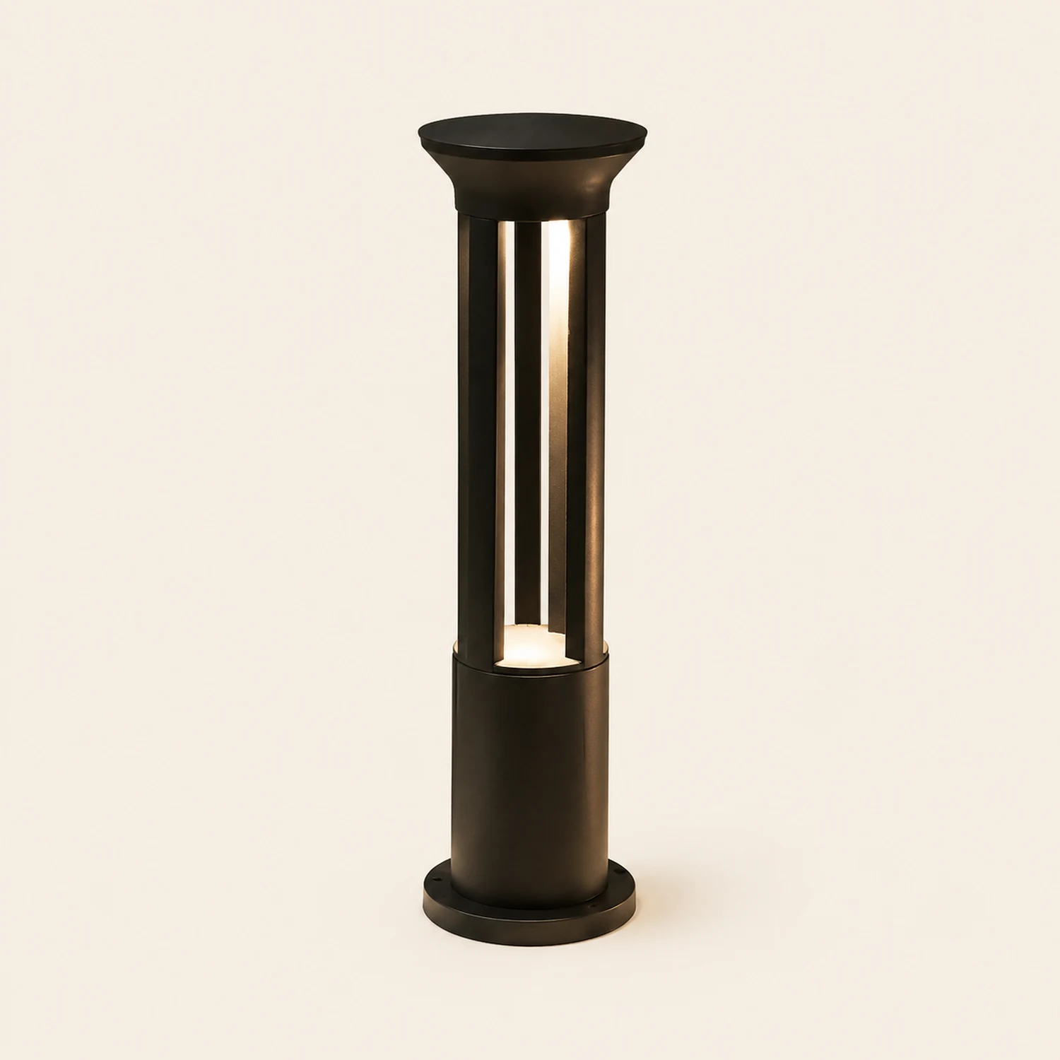 Pena Außen-Wegeleuchte Zylindrisch Solarenergie, 42/62CM lang - Lumpaz