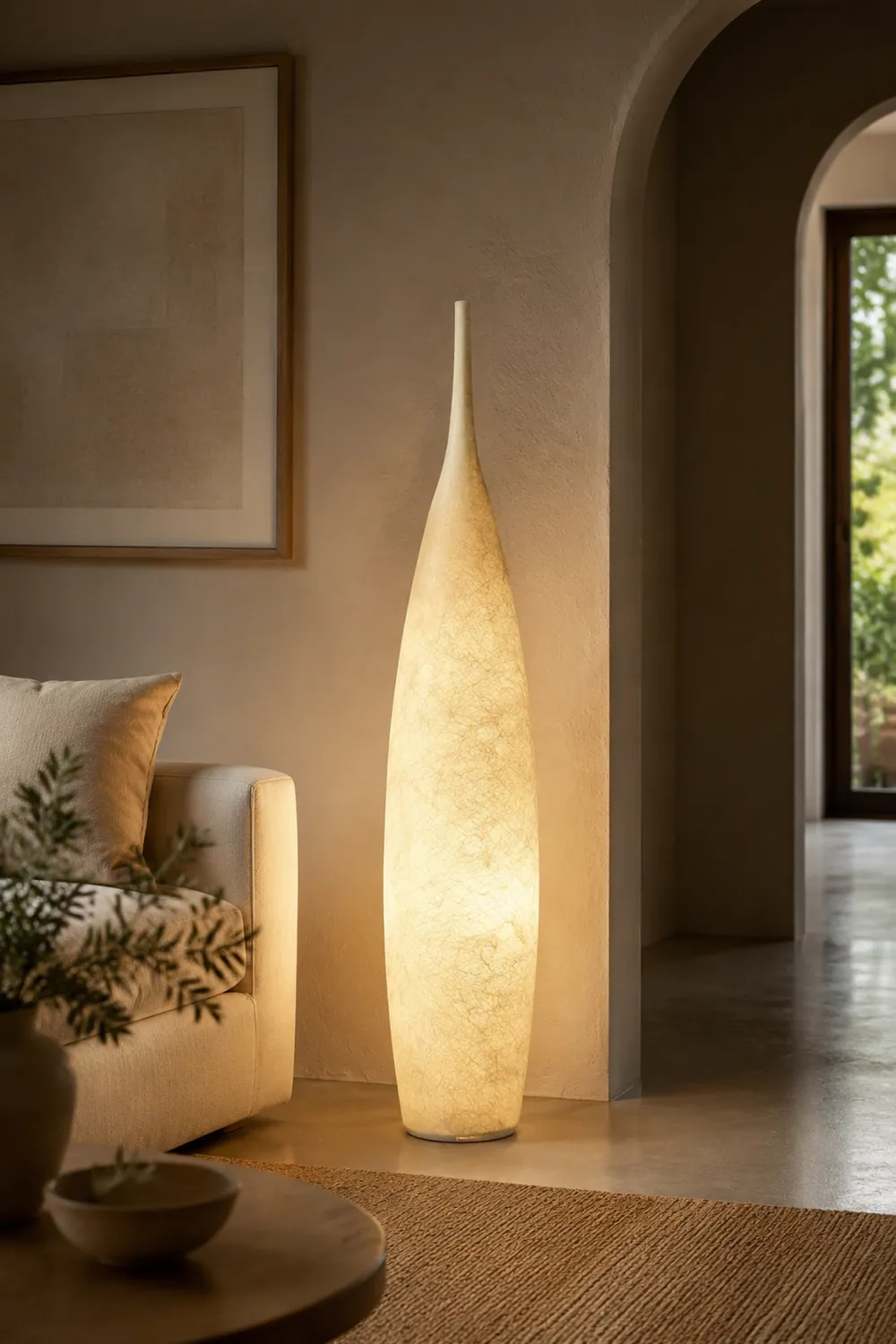 Byers Stehlampe, Harz, 4 Farben, 92/142CM Lang - Lumpaz