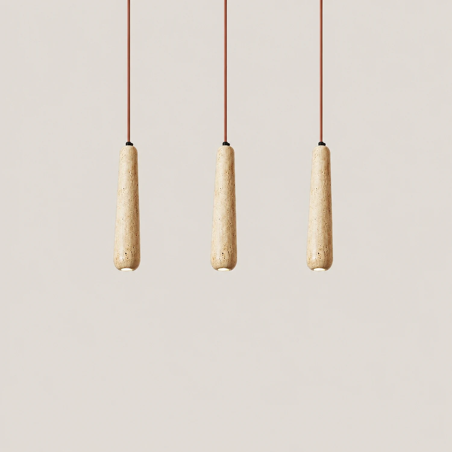 Ozawa Pendelleuchte, Cluster, Holz & Stein, 1/2/3-flammig - Lumpaz
