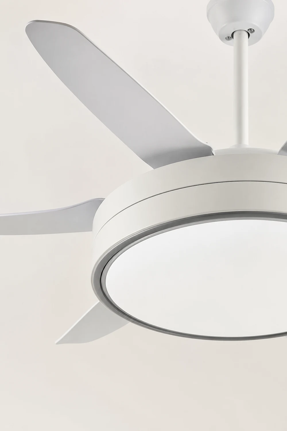 Haydn Weißer 6-Blatt-Deckenventilator mit Beleuchtung Grundlegend , ∅130CM - Lumpaz