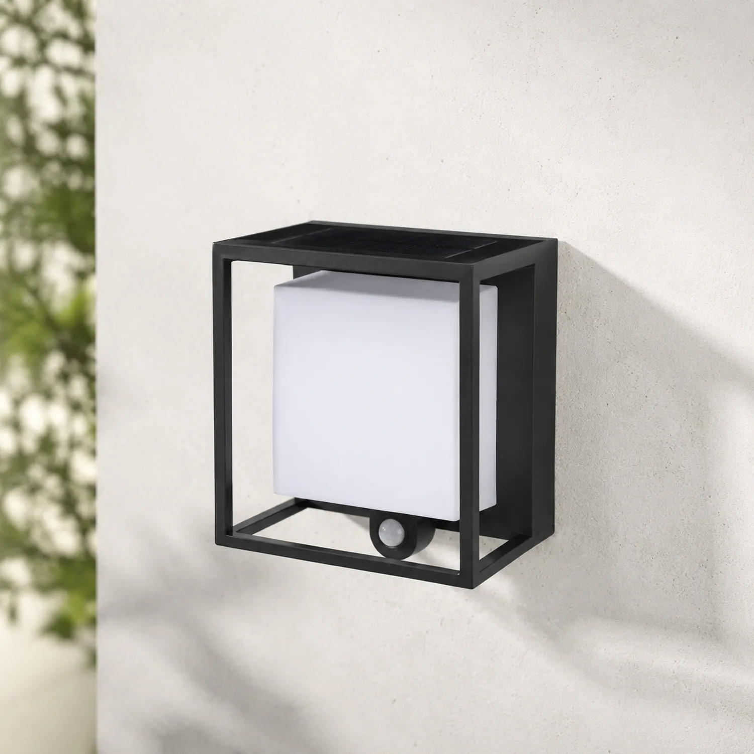 Orr Außenwandleuchte Rechteckig Sensor Solar, 19CM Lang - Lumpaz