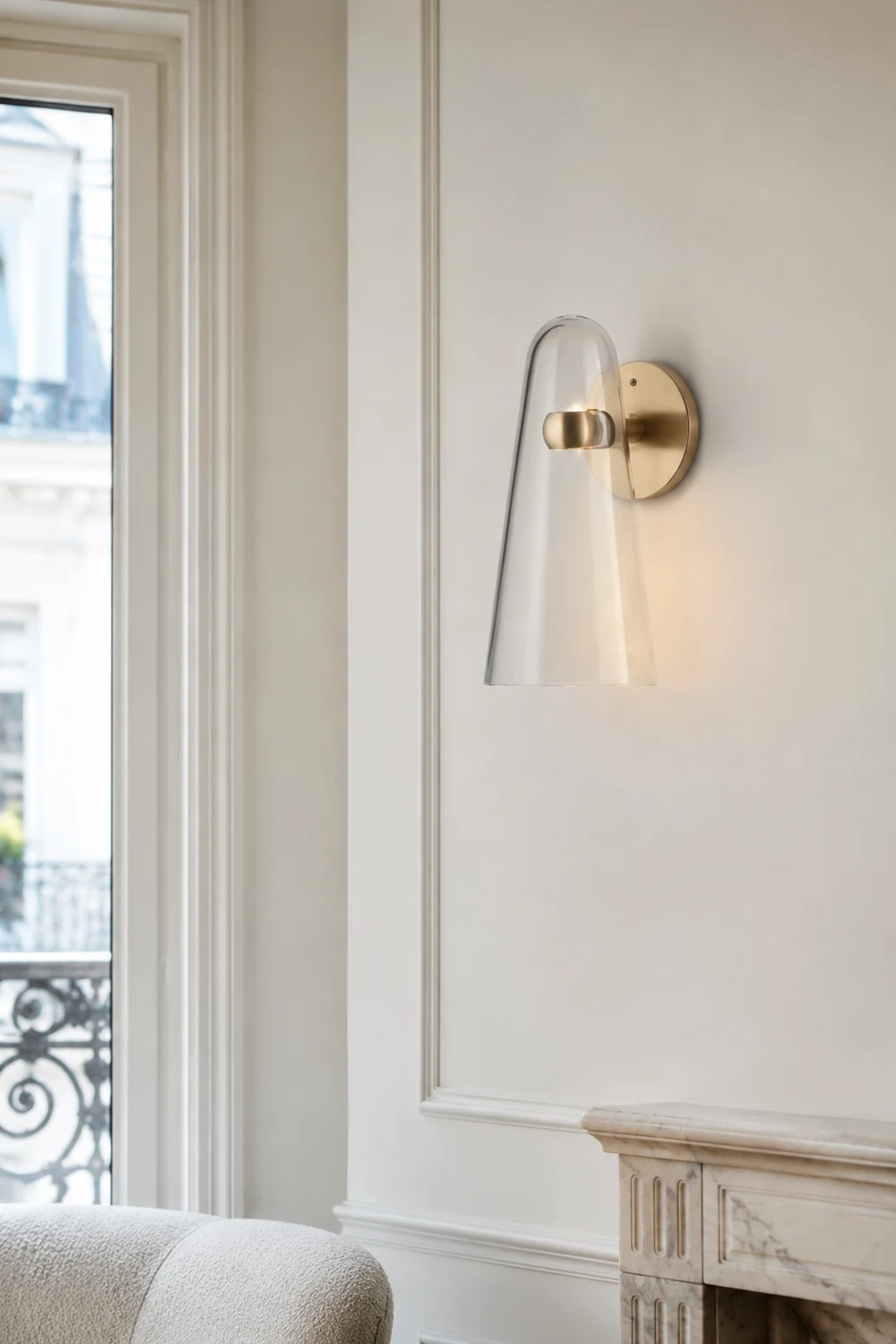 Blair Wandlampe, Glas & Metall, 25CM Lang - Lumpaz