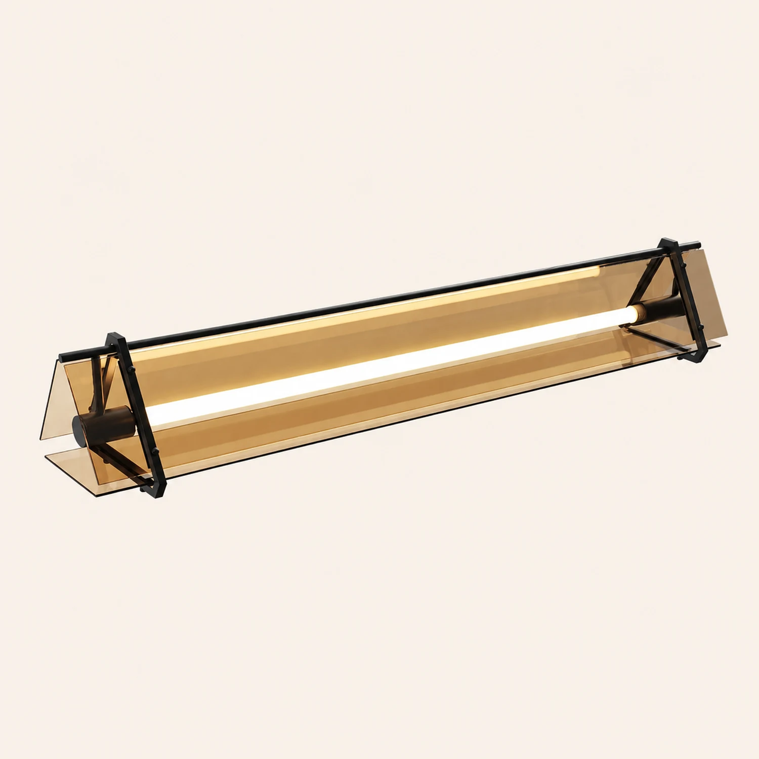 Edge Industrielle Dreieckige Pendelleuchte, Metall & Glas - Lumpaz