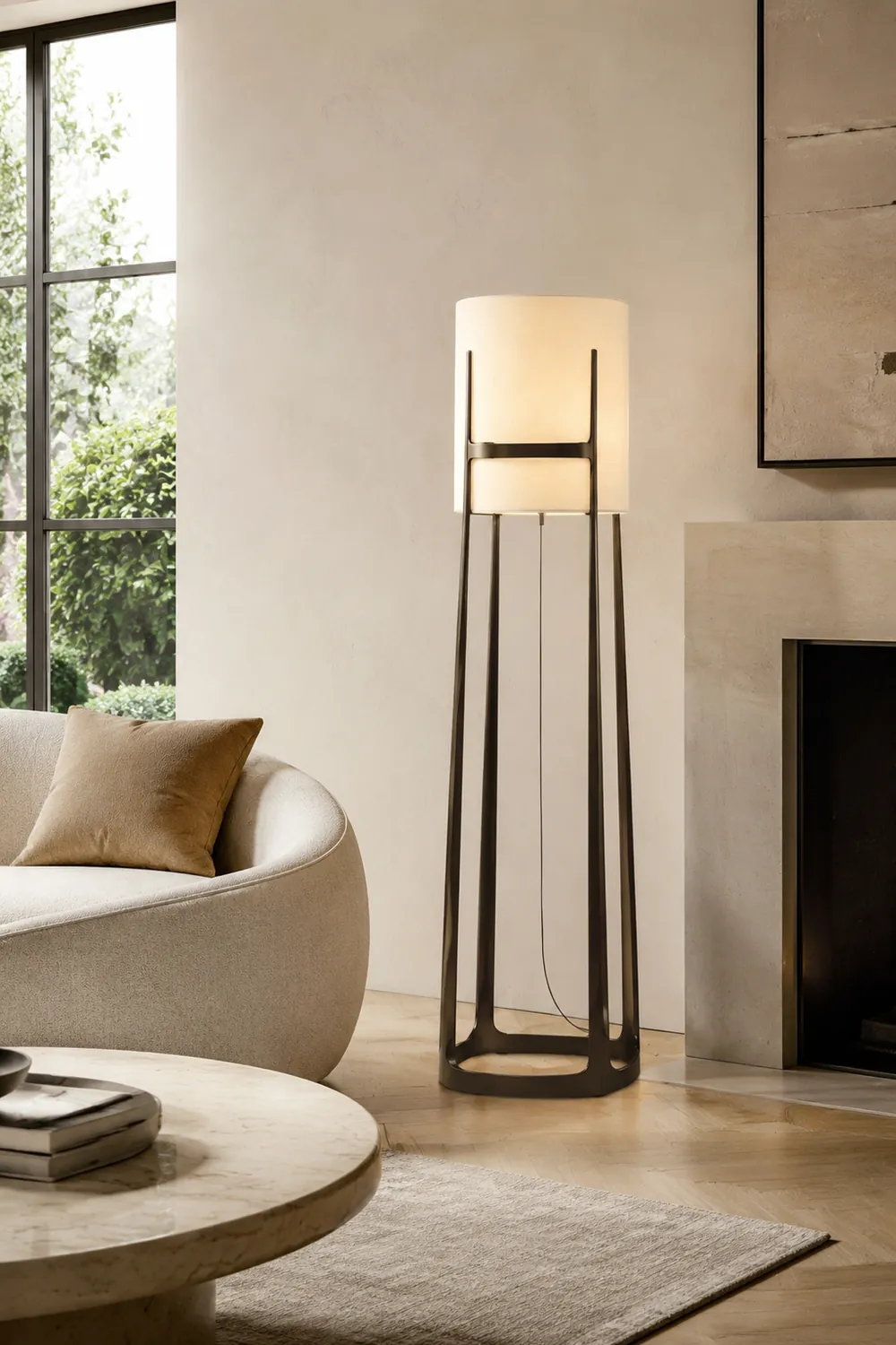 Eryn Moderne Stehleuchte, Metall, 160CM Lang - Lumpaz