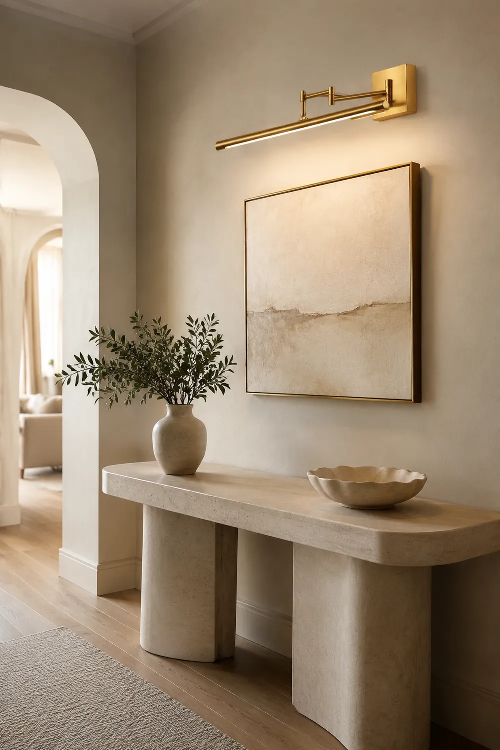 Edge Verstellbare Goldene Spiegelfront Waschtisch-Wandleuchte, Metall, 41/60/80CM Lang - Lumpaz