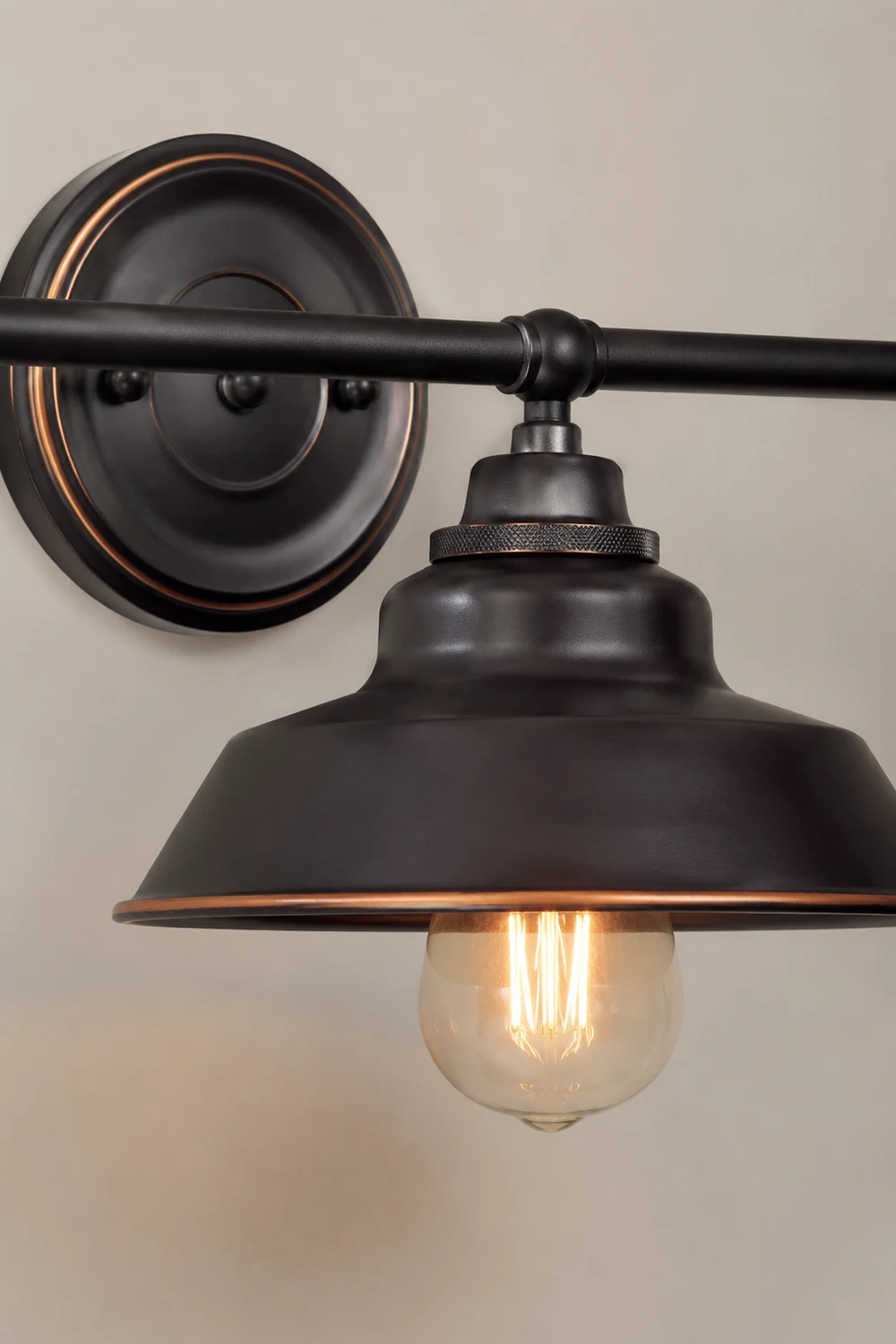 Alessio Retro-Spiegelfront-Wandleuchte, 2/3-flammig, 50/84CM Lang - Lumpaz