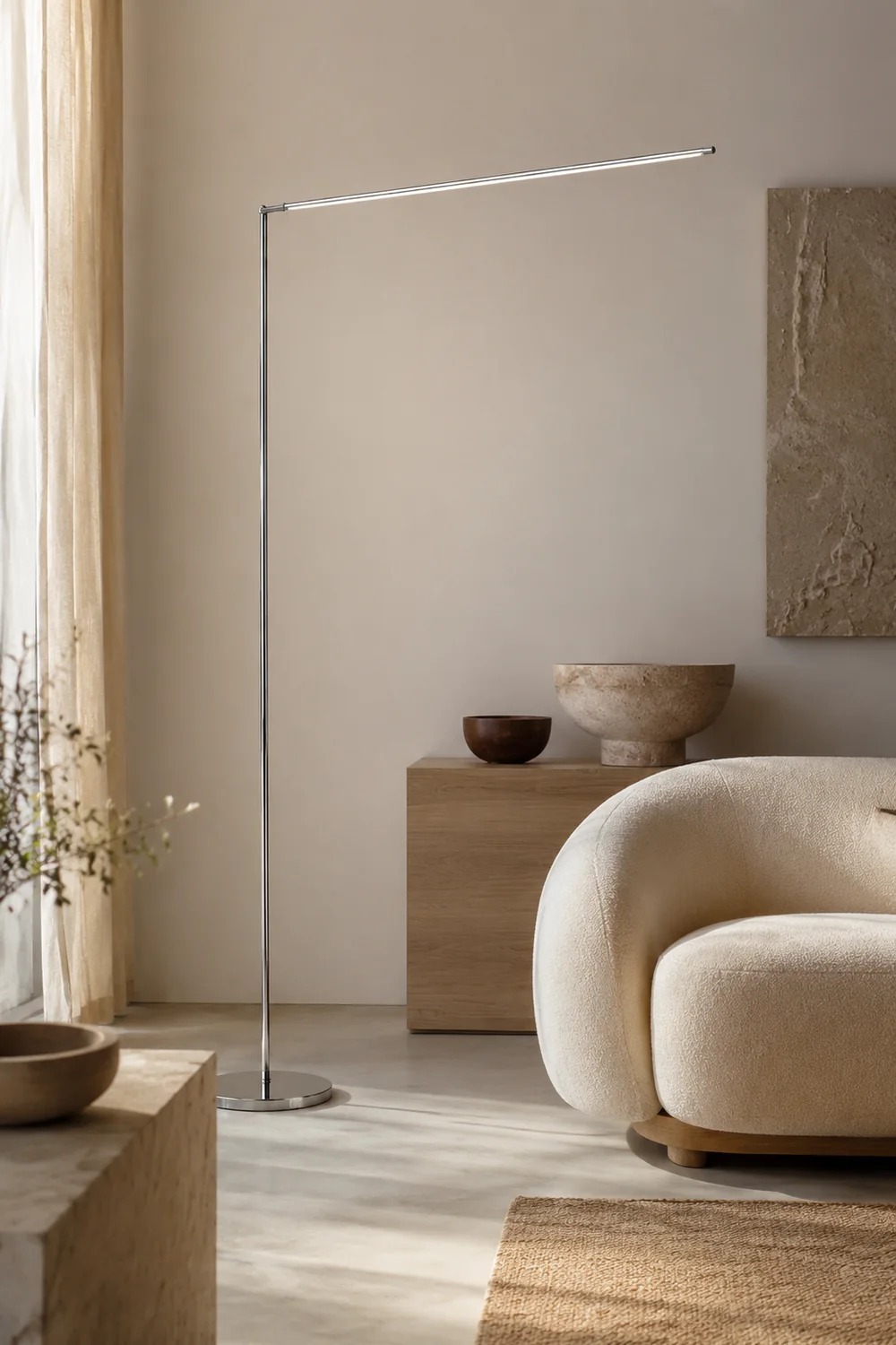Edge Minimalistische Stehleuchte in Bogenform, 150CM Lang - Lumpaz