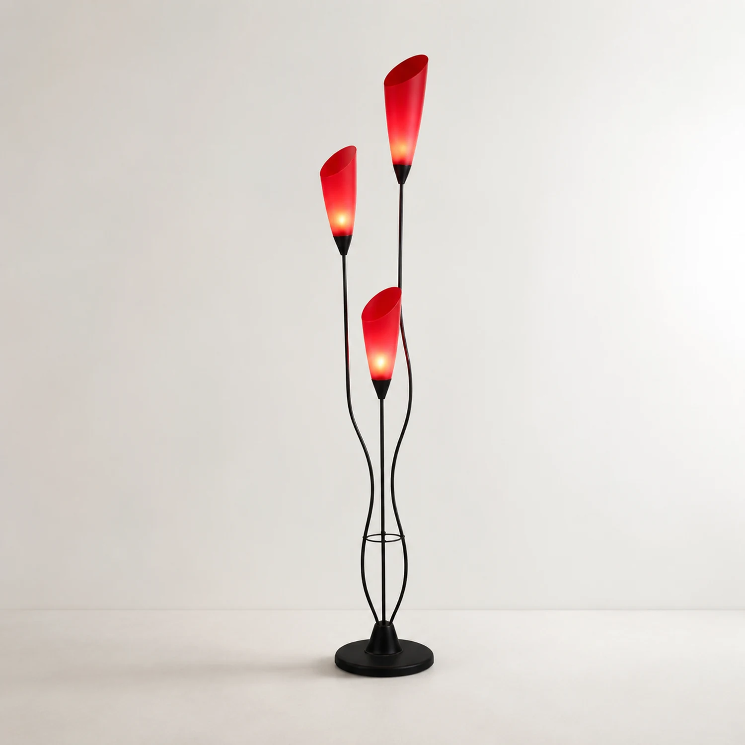Bella Fackel Rote Stehlampe, 3-flammig, 168CM Lang - Lumpaz