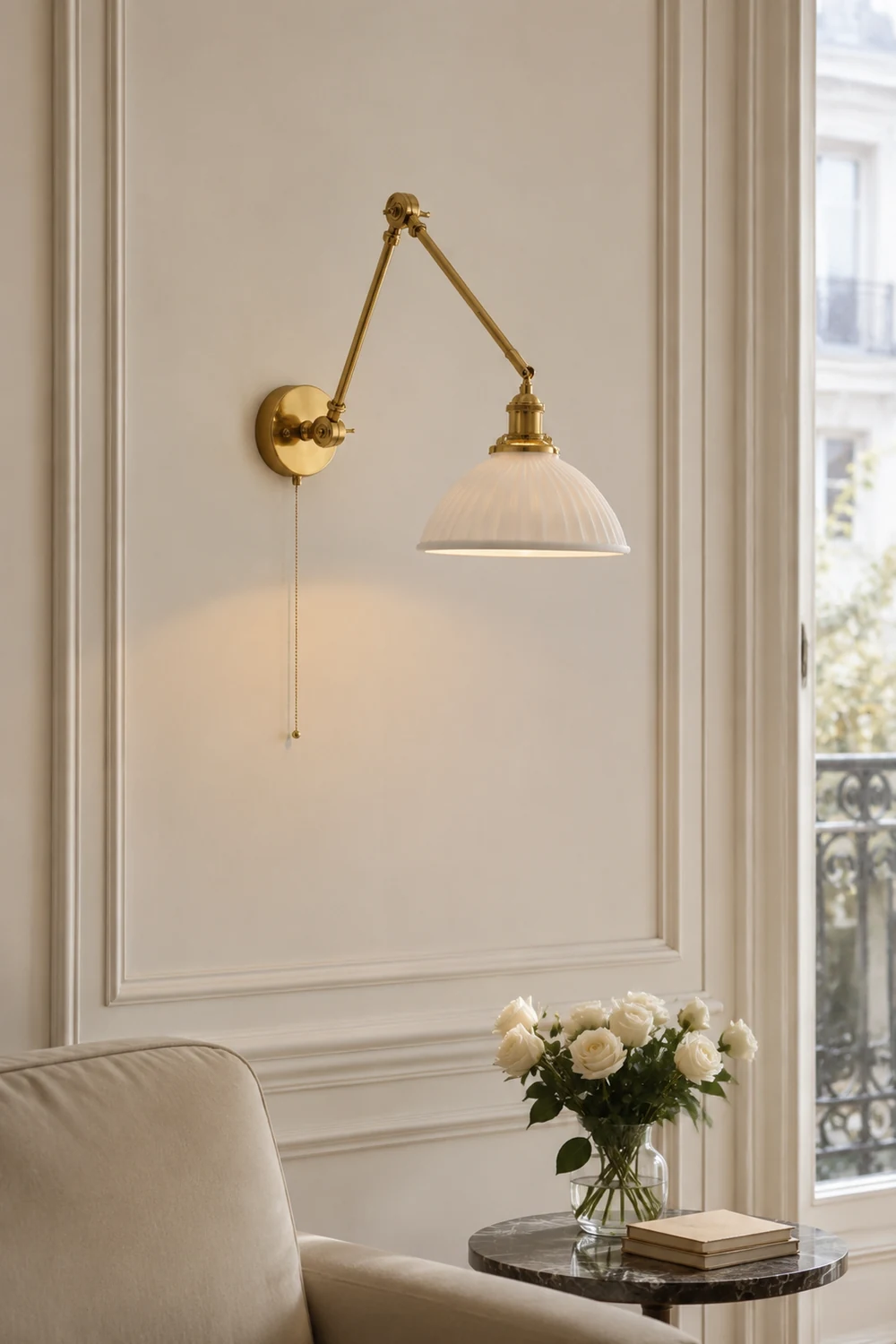 Carins Verstellbare Wandleuchte, Keramik & Metall, 4 Stil - Lumpaz