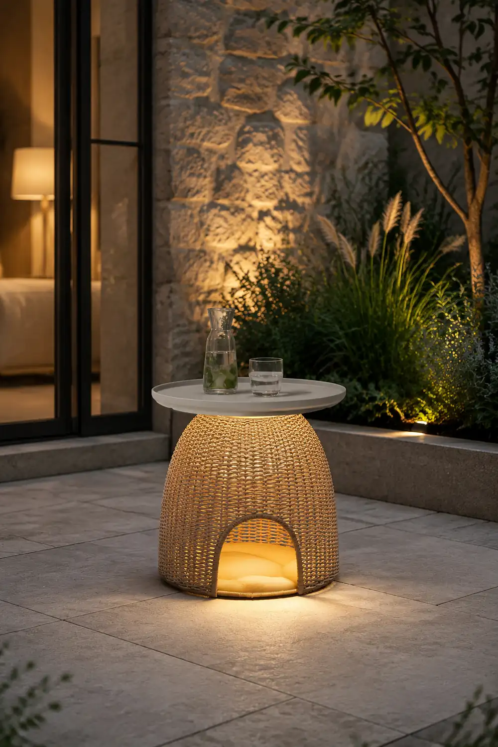 Ritta Außenstehleuchte /mit Tisch, Solar, 40/47CM Lang - Lumpaz