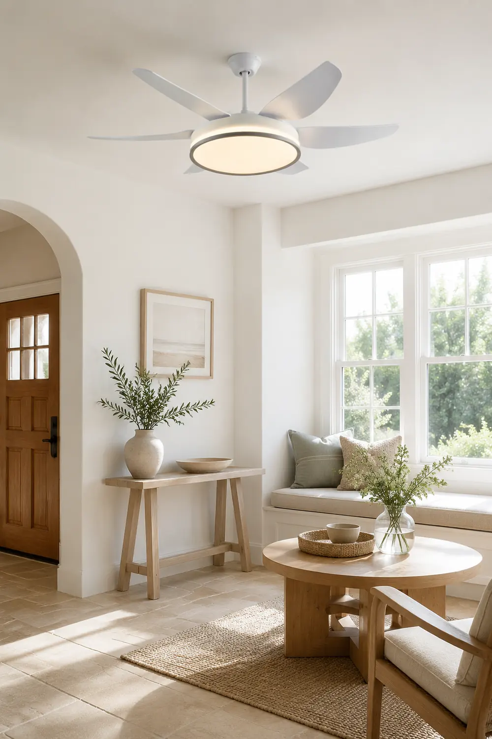 Haydn 6-Blatt-Deckenventilator mit Beleuchtung, 3 Farben, ∅130CM - Lumpaz