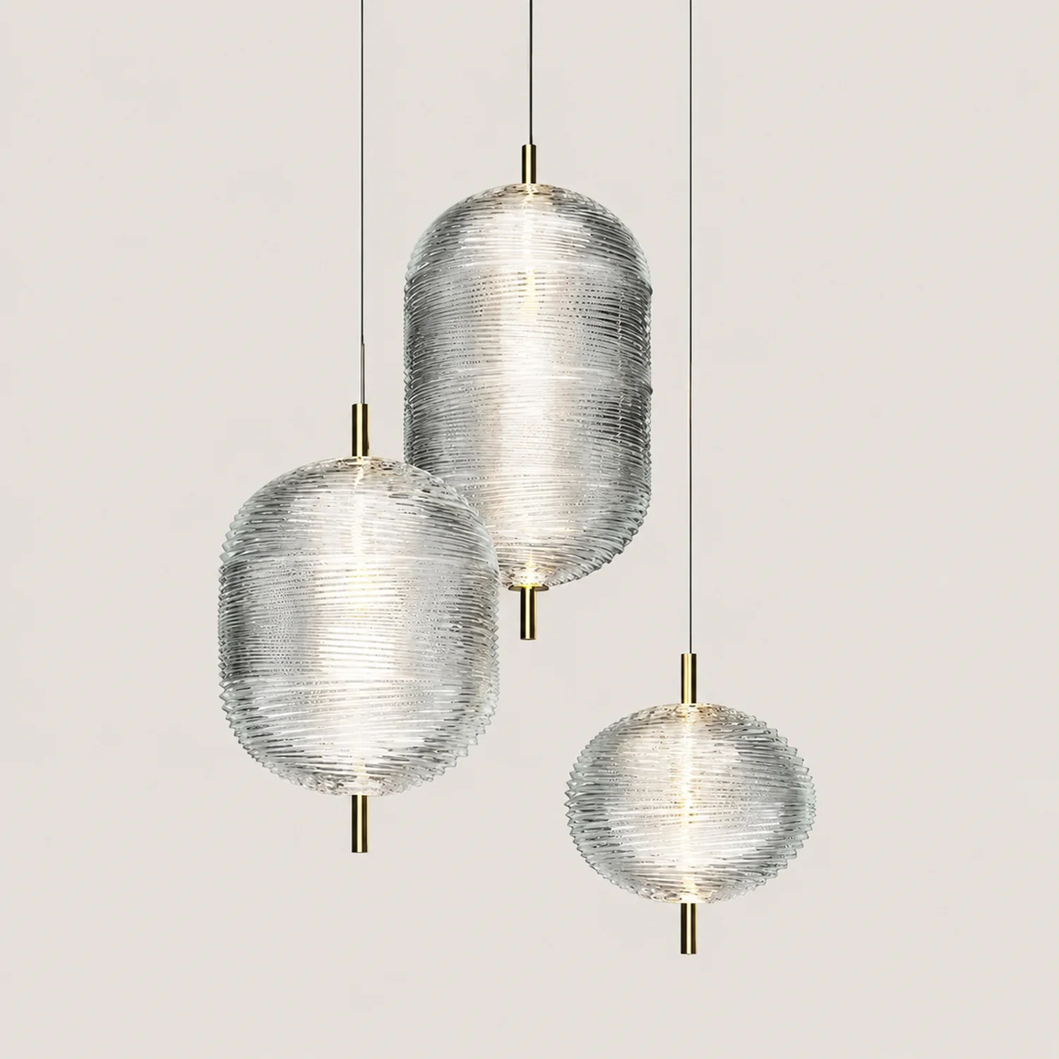 Hailie Pendelleuchte, 2 Farben, 20CM/24CM/30CM Lang - Lumpaz