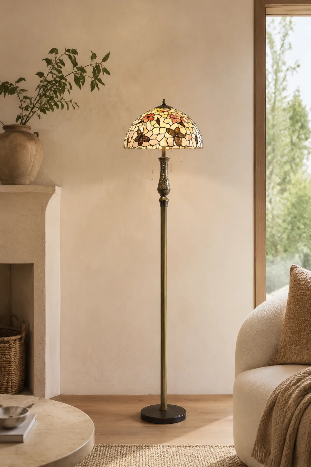 Alessio Schmetterling & Blume Stehlampe, Metall, 160CM Lang - Lumpaz