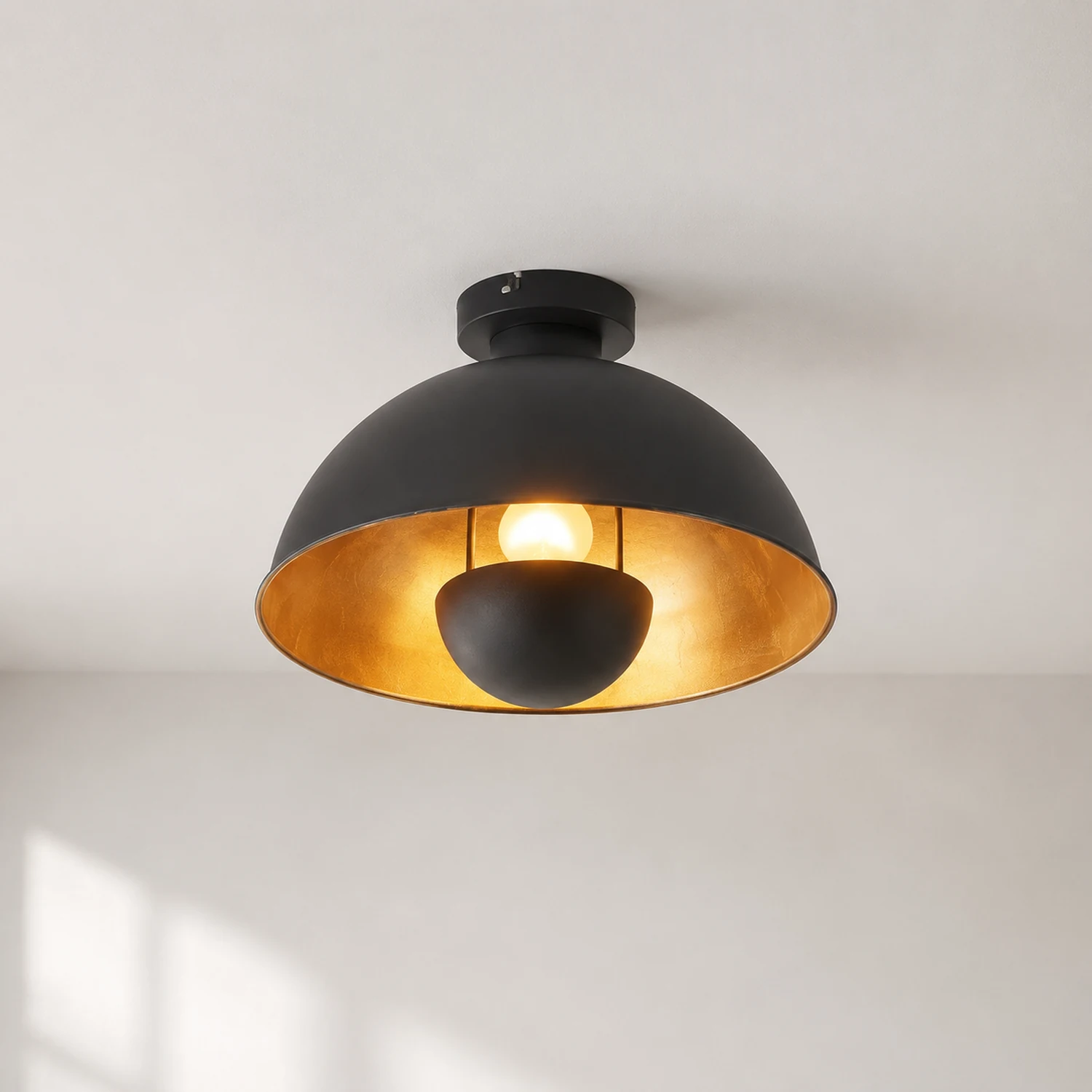 Carins Schwarz & Gold Deckenleuchte, ∅30/40CM - Lumpaz