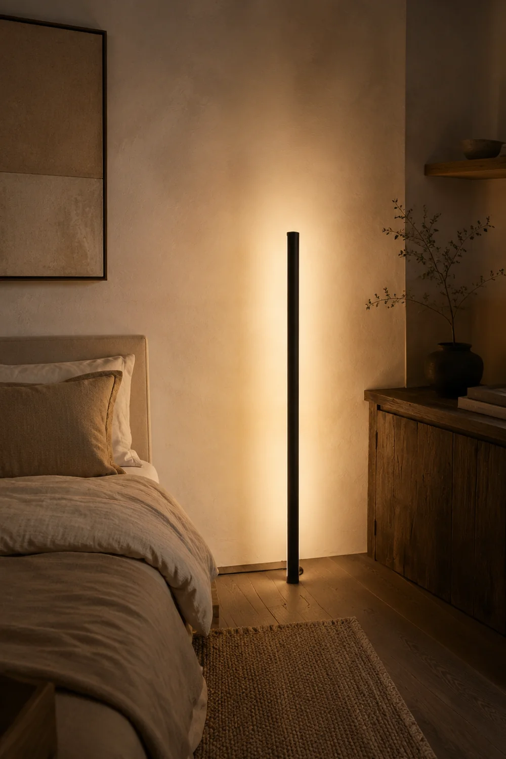 Edge Lineare Stehlampe, Aluminium, 2 Farben, 100/120CM Lang - Lumpaz