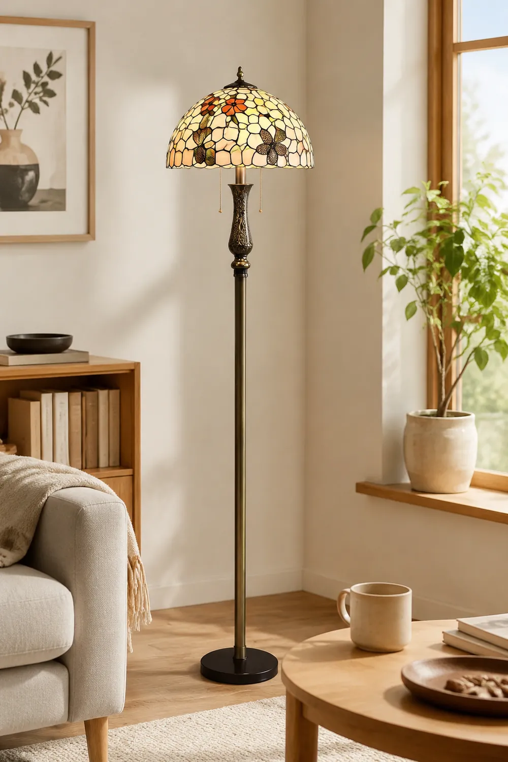Alessio Schmetterling & Blume Stehlampe, Metall, 160CM Lang - Lumpaz