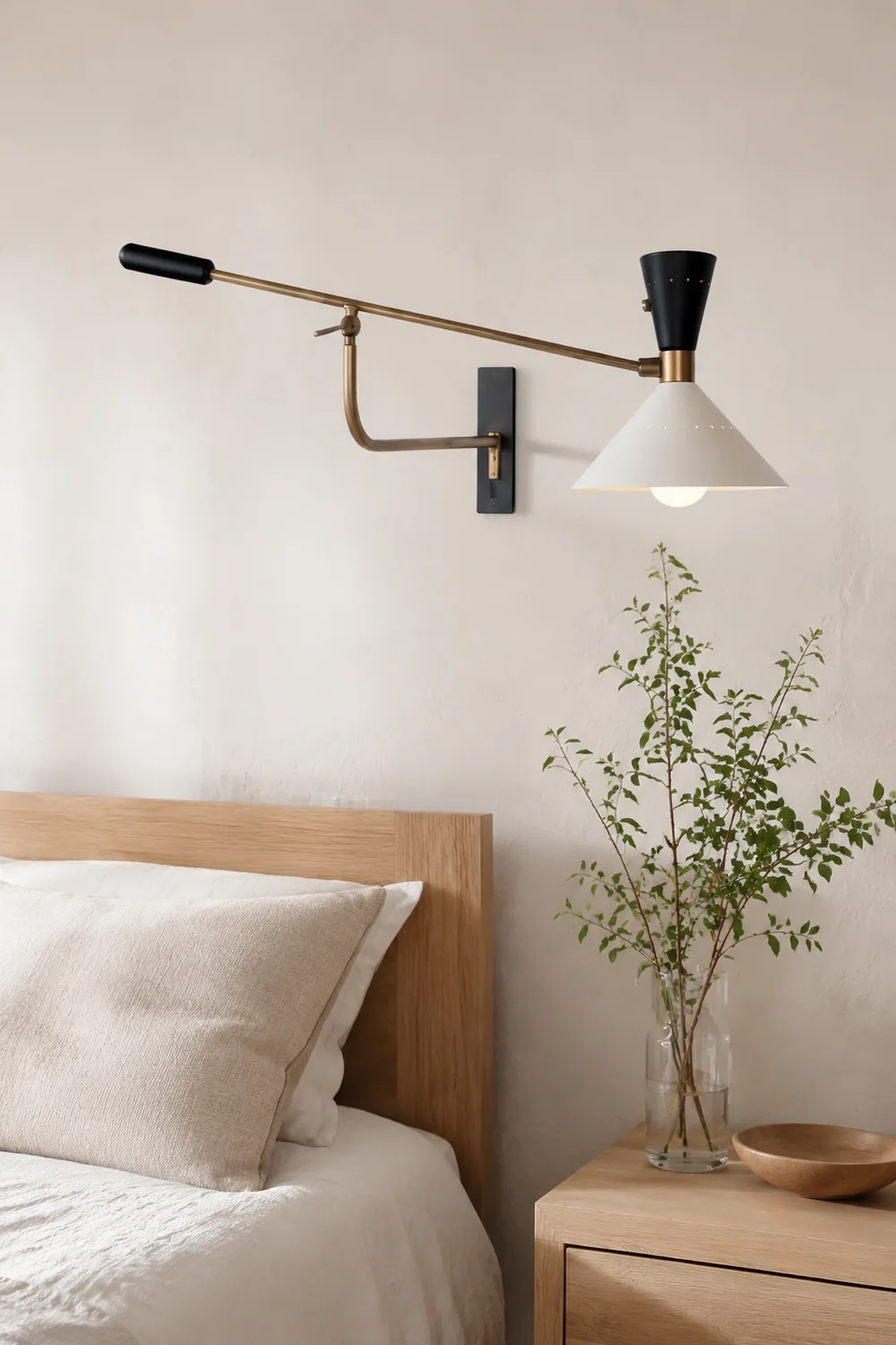Carins Nordic Verstellbare Wandleuchte Weiß, 78CM Lang - Lumpaz