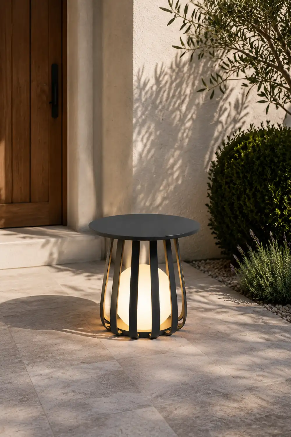 Orr Außenstehleuchte /mit Tisch, Solar, 2 Stile, Höhe 45/55CM - Lumpaz