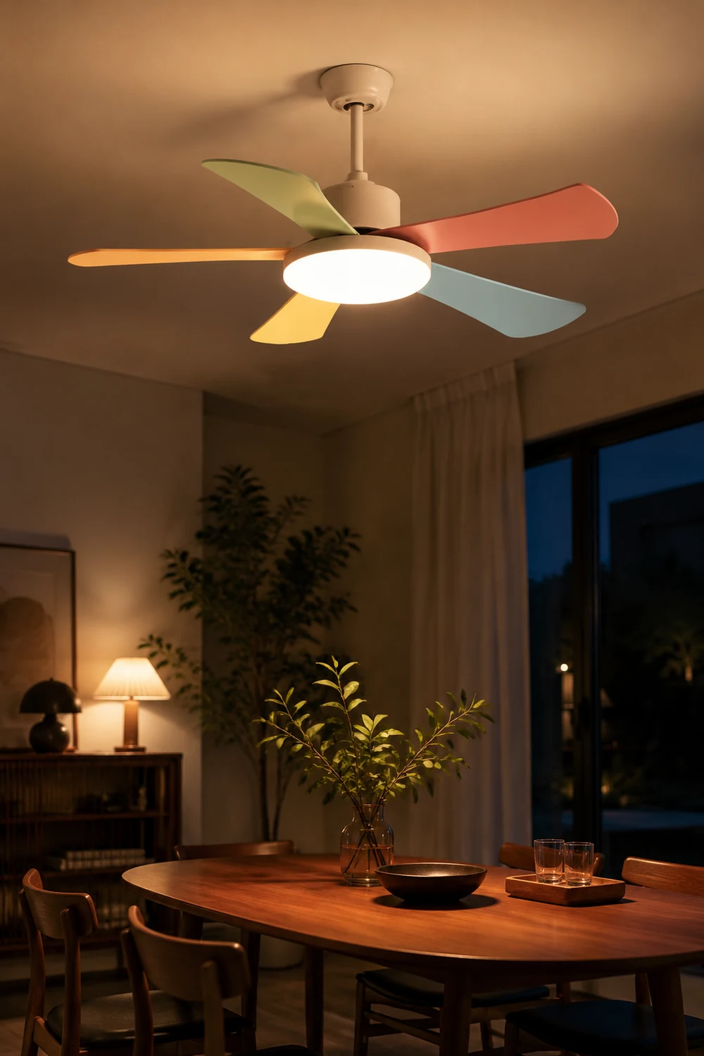 Morandi Bunte Deckenventilator mit Beleuchtung, ∅105CM - Lumpaz