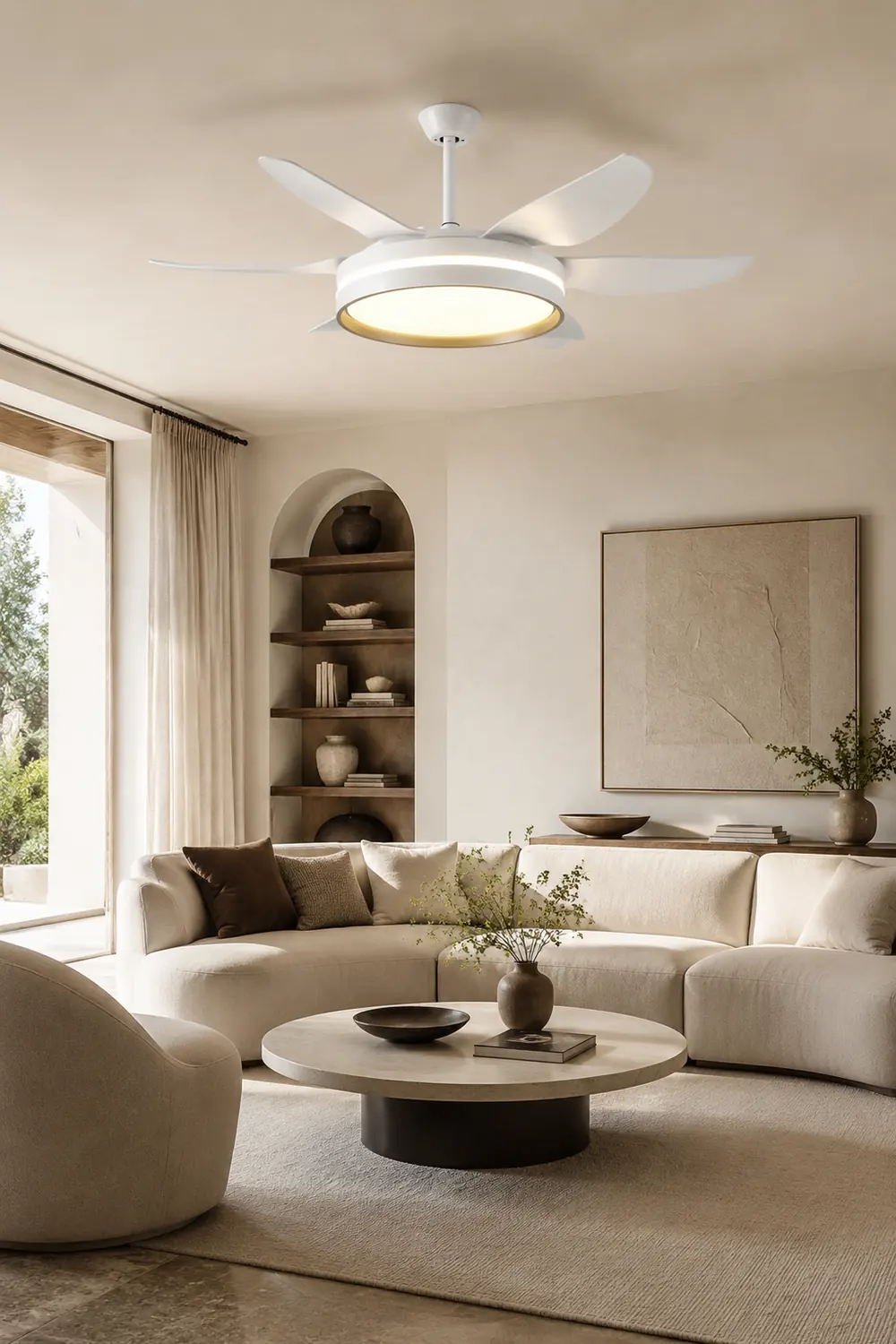 Haydn 6-Blatt-Deckenventilator mit Beleuchtung Grundlegend, ∅130CM - Lumpaz