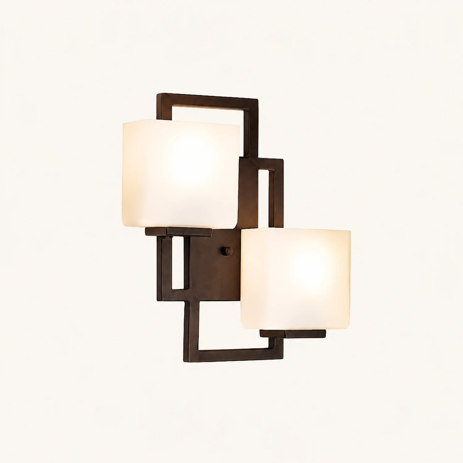 Eyrn Bronze Ankleider Wandlampe, 2-flammig, 35CM Lang - Lumpaz
