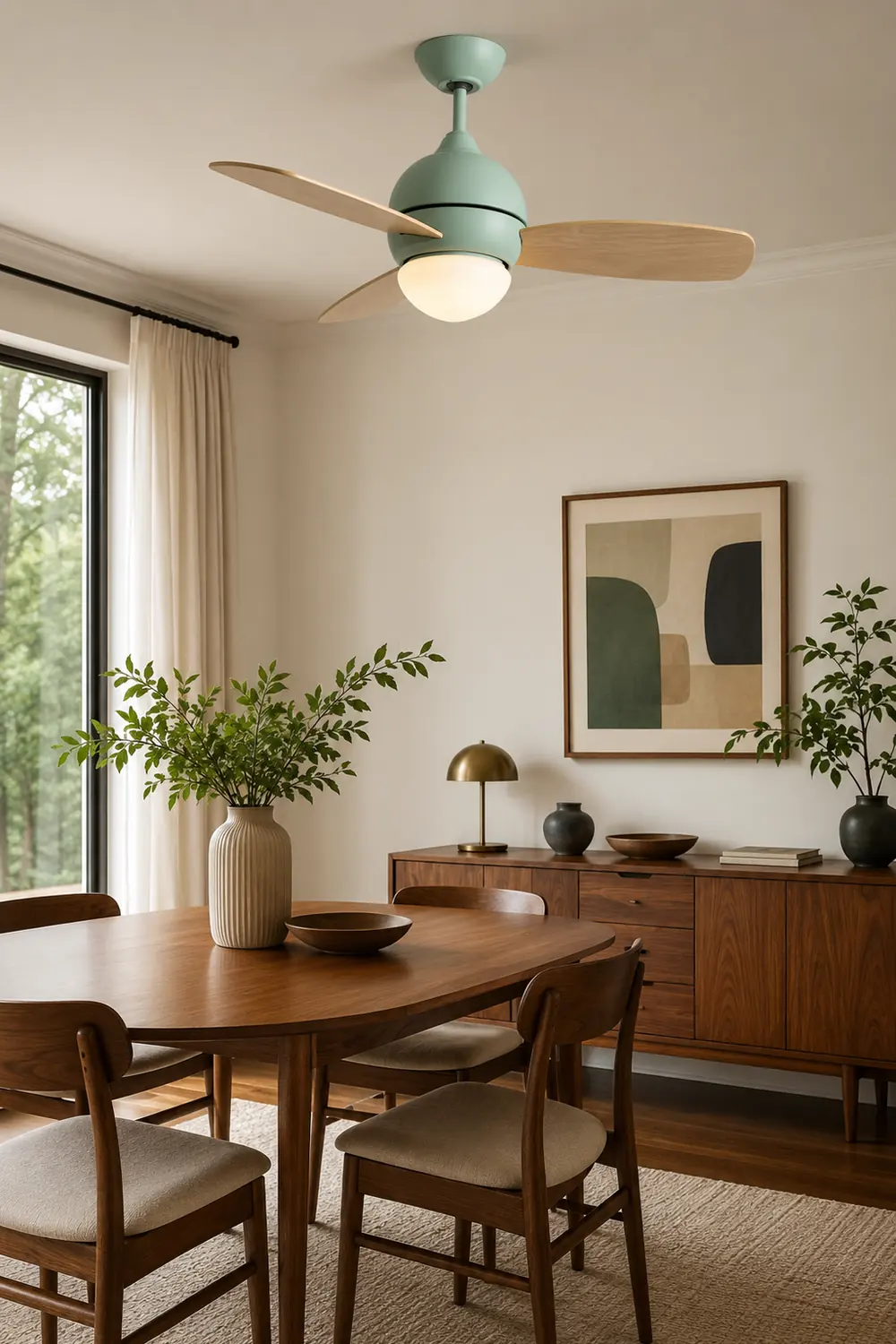 Morandi Bunte 3-Blatt-Deckenventilator mit Beleuchtung, 6 Farbe, ∅92CM - Lumpaz