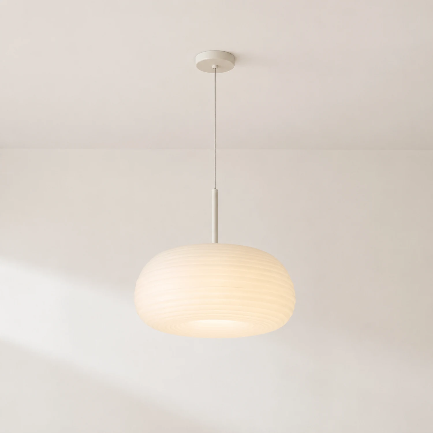 Morandi Pendelleuchte Weiß，Trommelförmig, ∅20CM/35CM/50CM - Lumpaz