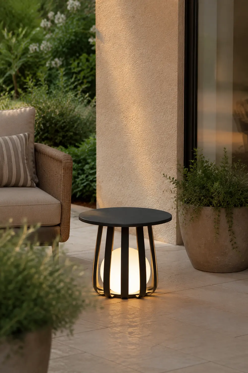 Orr Außenstehleuchte /mit Tisch, Solar, 2 Stile, Höhe 45/55CM - Lumpaz