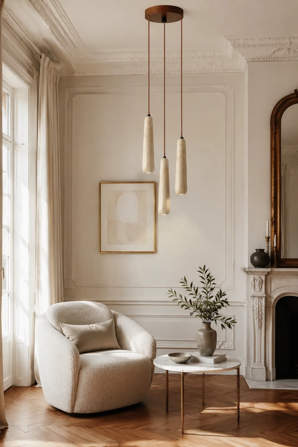 Ozawa Pendelleuchte, Cluster, Holz & Stein, 1/2/3-flammig - Lumpaz