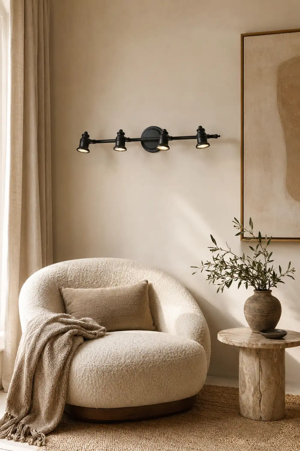 Alessio Schwarzer Spiegel Front Vanity Wandleuchte, 2/3/4-flammig - Lumpaz