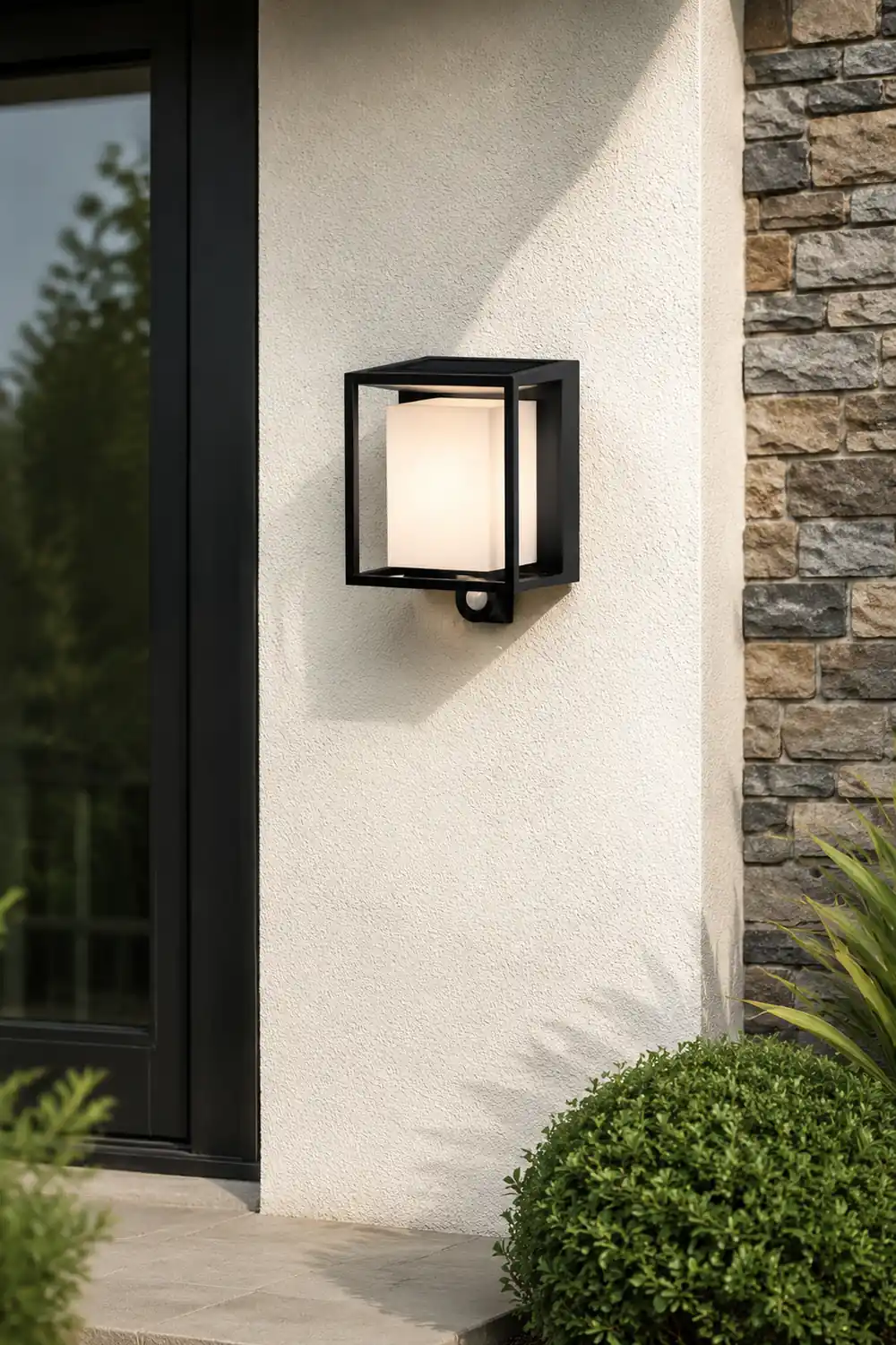 Orr Außenwandleuchte Rechteckig Sensor Solar, 19CM Lang - Lumpaz