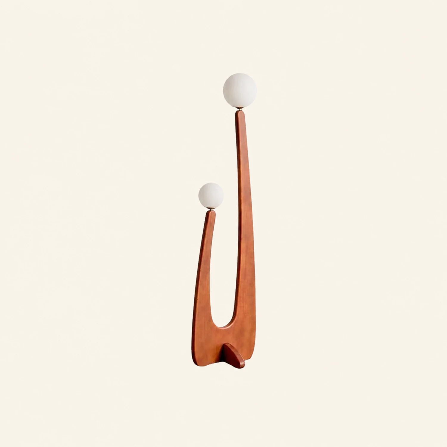 Avi Stehleuchte, Holz & Glas, 2-flammig - Lumpaz