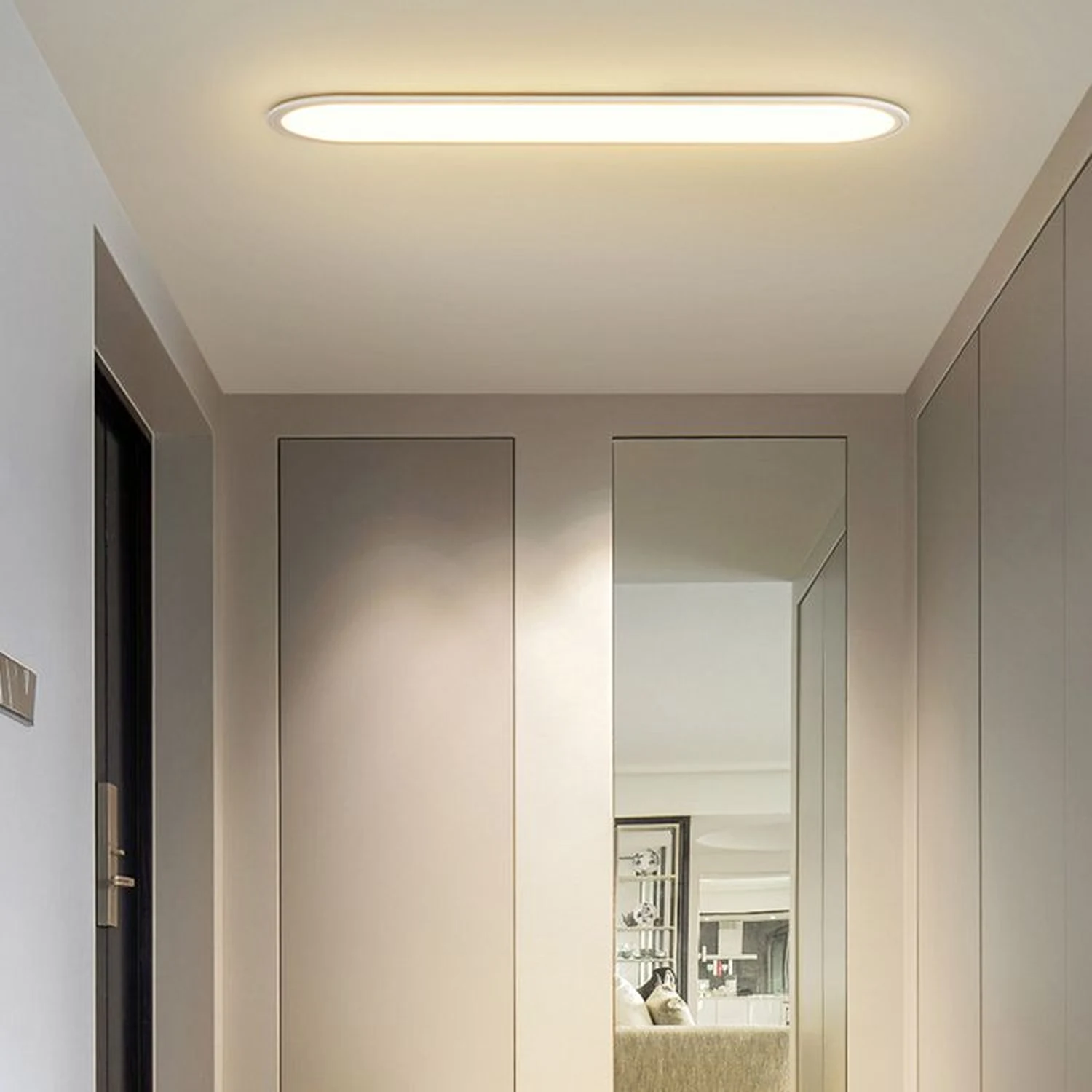Edge Deckenleuchte Oval，2 Farben, 41CM/60CM/80CM Lang - Lumpaz