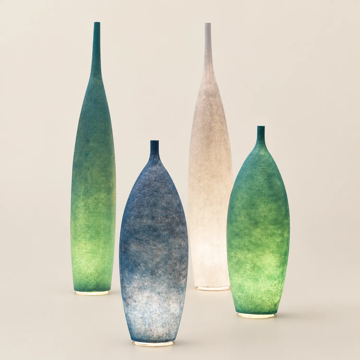 Byers Stehlampe, Harz, 4 Farben, 92/142CM Lang - Lumpaz