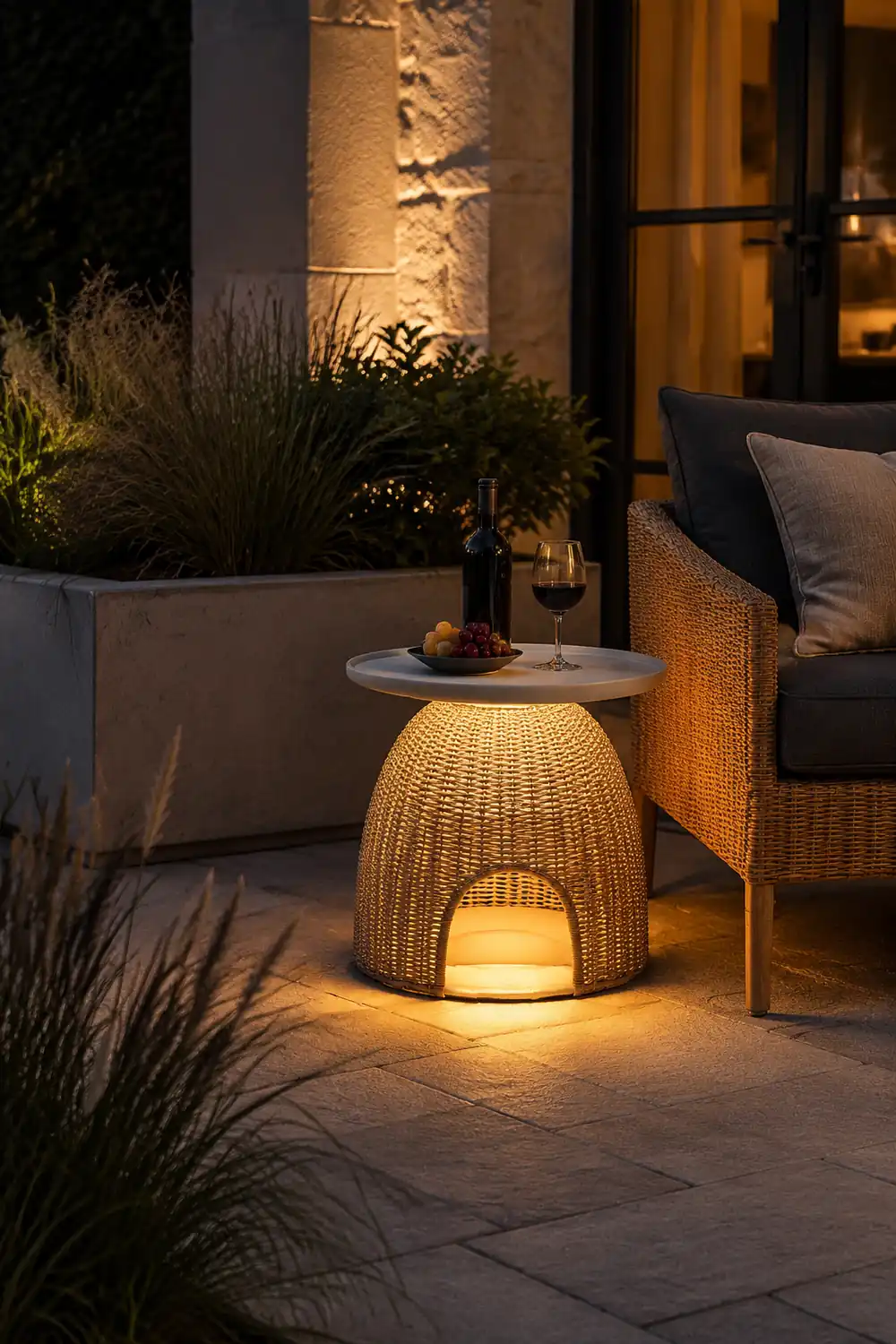 Ritta Außenstehleuchte /mit Tisch, Solar, 40/47CM Lang - Lumpaz