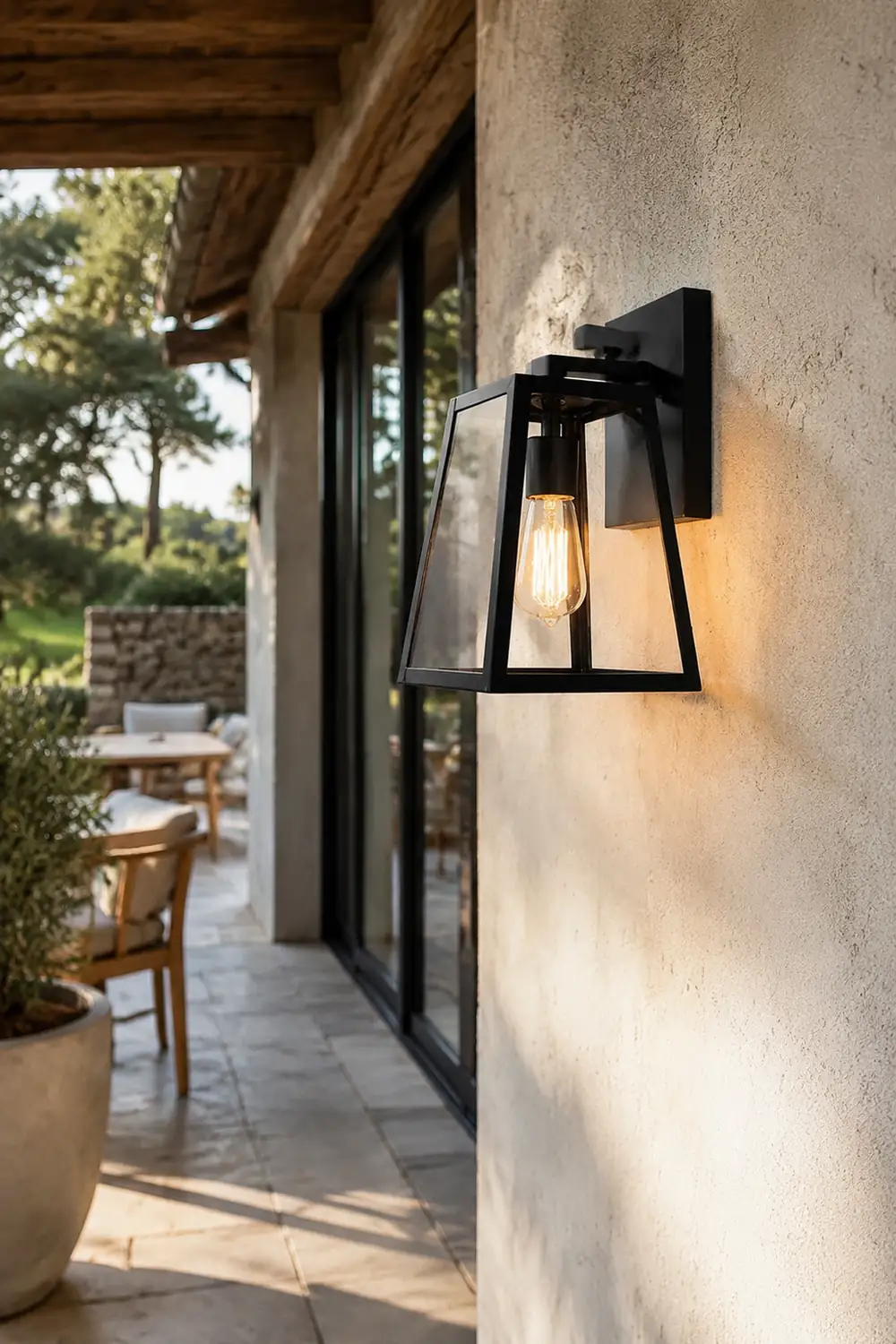 Alessio Schwarz Außenbereich Wandlampe, ∅20CM - Lumpaz