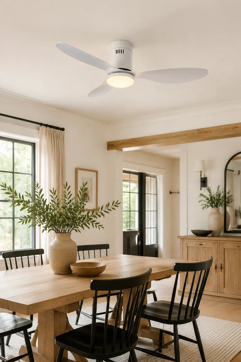 Walters 3-Blatt Weiße Deckenventilator mit Beleuchtung, 2 Farbe, ∅115CM - Lumpaz