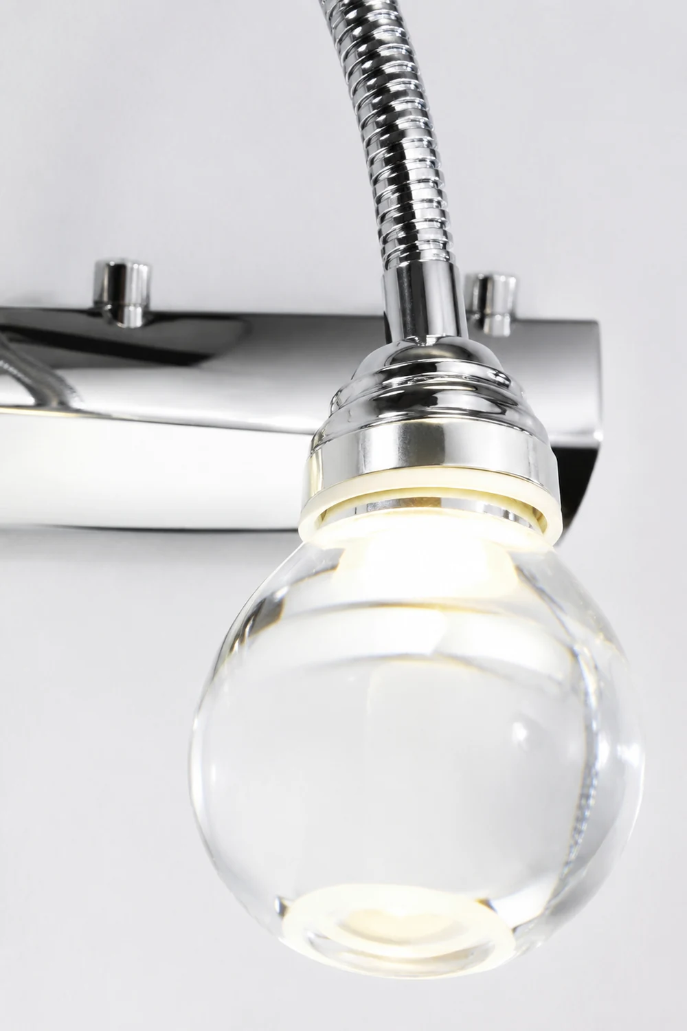 Leigh Flexible Spiegelfront Waschtisch-Wandleuchte, 2/3-flammig 20/46CM Lang - Lumpaz