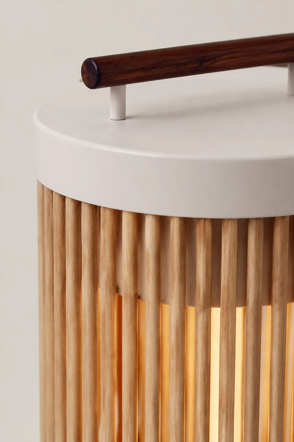 Ritta Außenstehleuchte Zeitgenössisch, Solar, Metall & Rattan, 35/60/100 CM - Lumpaz