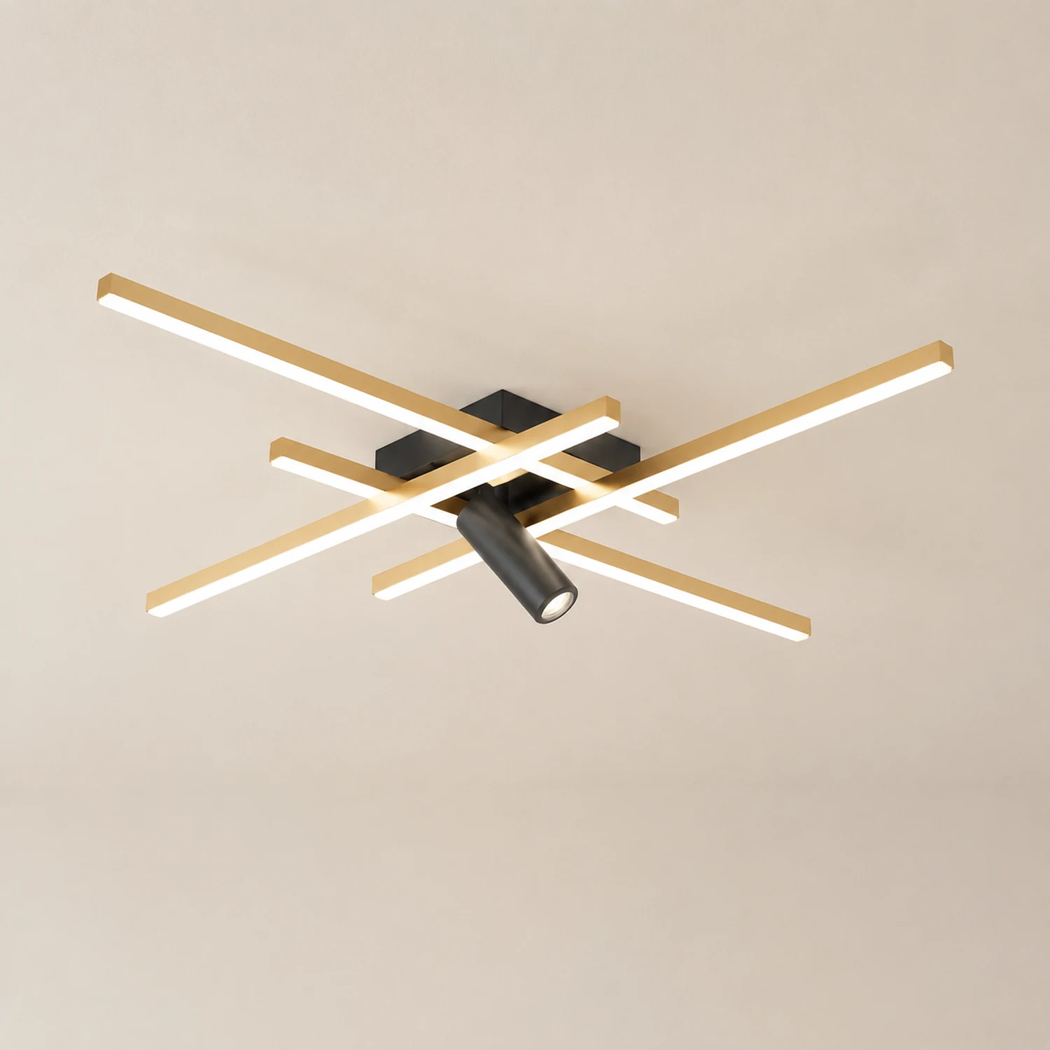 Edge Kunst Dimmbar Deckenleuchte Geometrisch Metall LED für Wohnzimmer,70CM/95CM Lang - Lumpaz