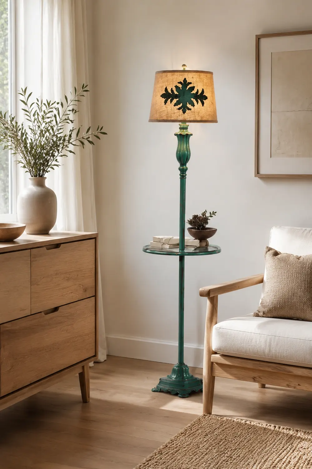 Eryn Vintage Grüne Stehlampe, 2 Stile - Lumpaz