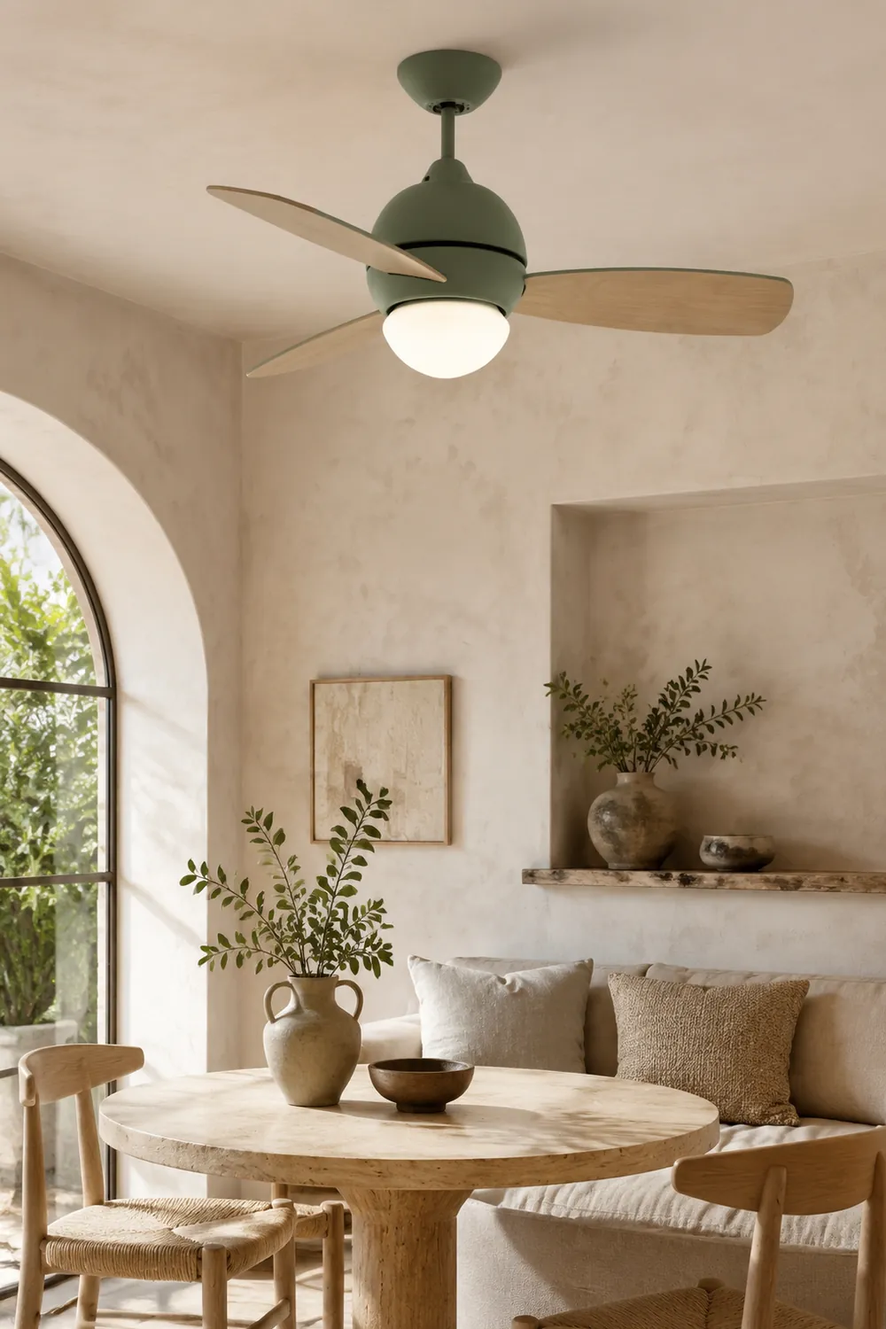 Morandi Bunte 3-Blatt-Deckenventilator mit Beleuchtung, 6 Farbe, ∅92CM - Lumpaz